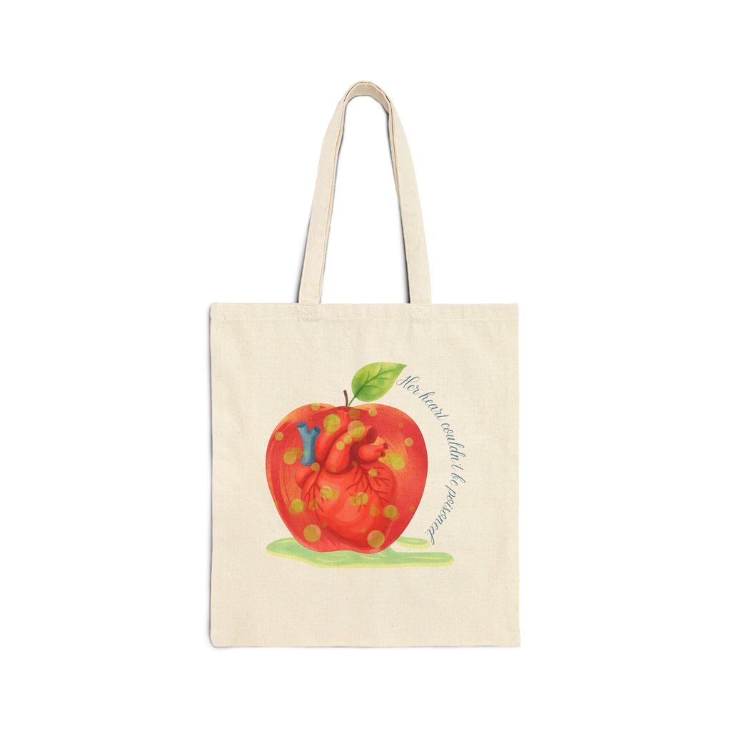 Snow White's Heart Cotton Canvas Tote Bag