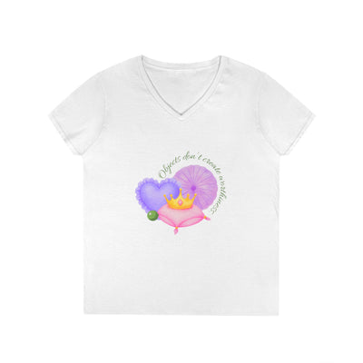 Princess Pea's Worth Ladies' V-Neck T-Shirt