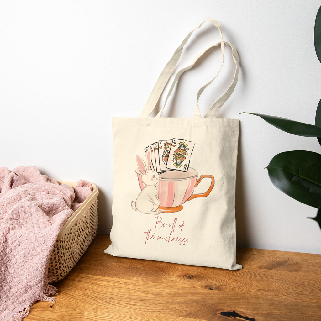 Alice's Muchness Cotton Canvas Tote Bag