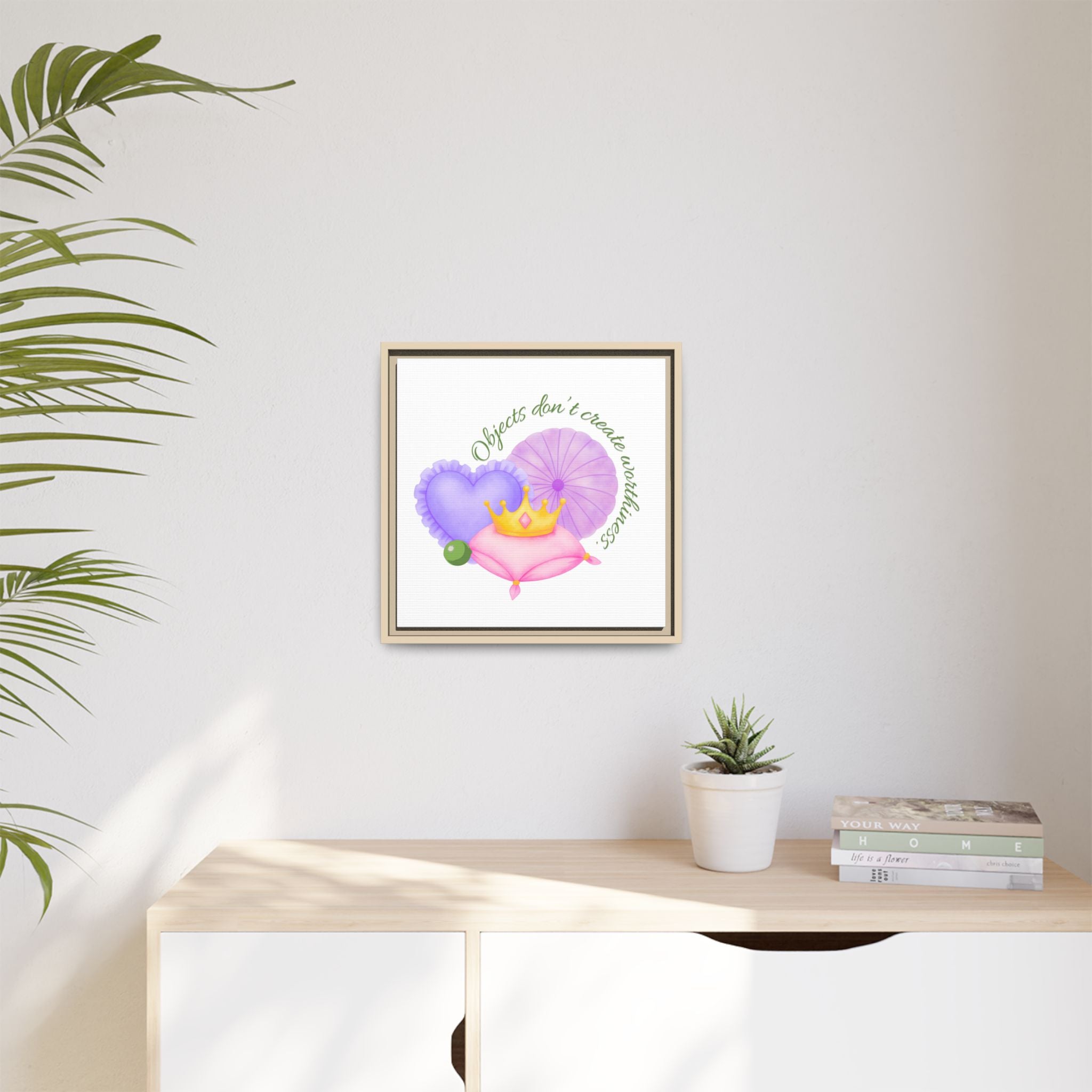 Princess Pea's Worth Matte Canvas, Framed (Multi-color)