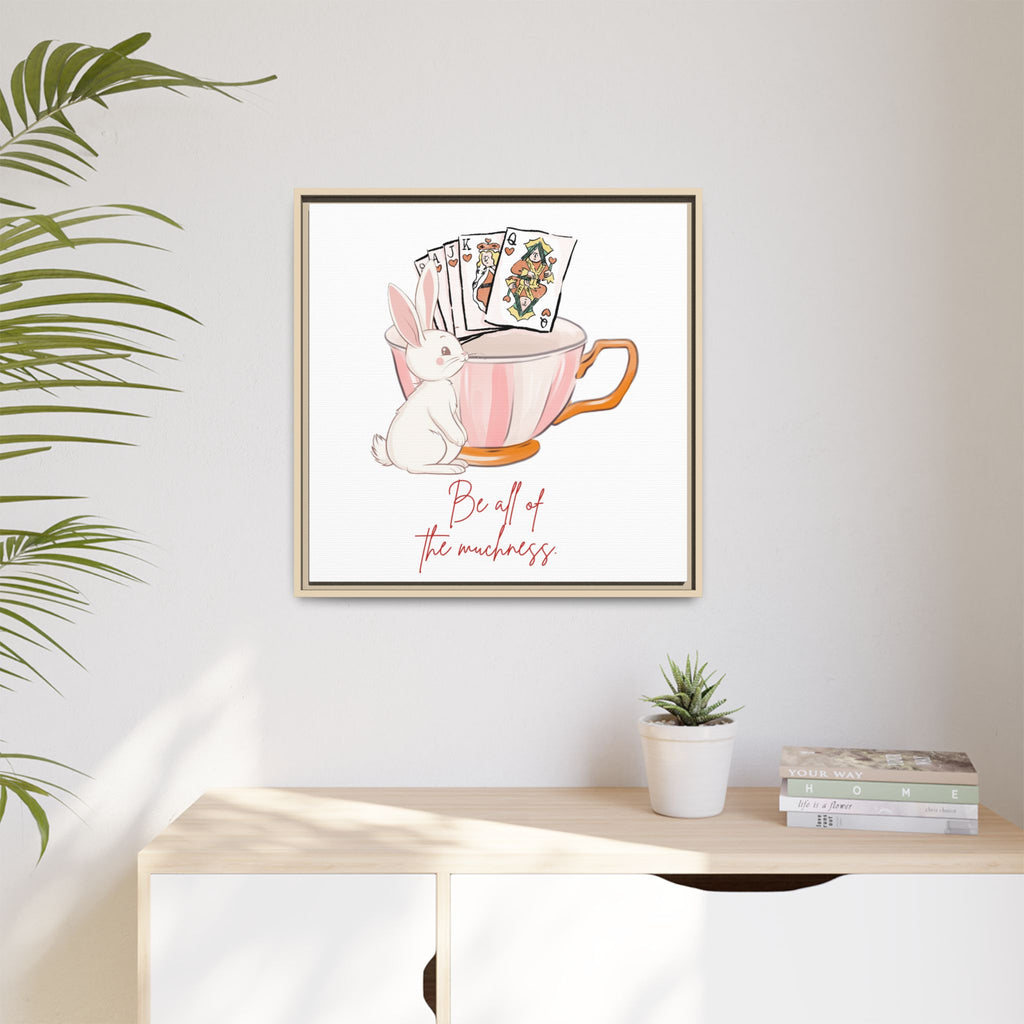 Alice's Muchness Matte Canvas, Framed (Multi-color)
