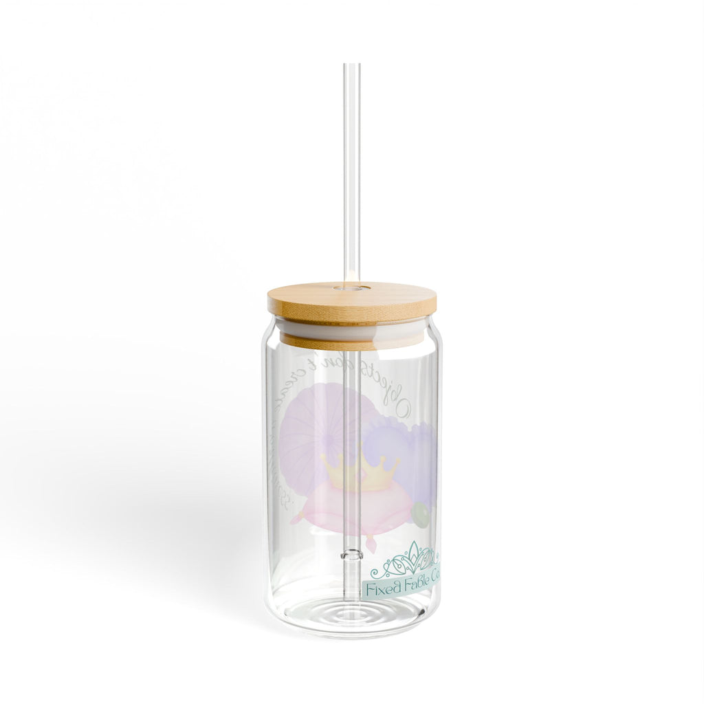 Princess Pea's Worth Sipper Glass, 16oz