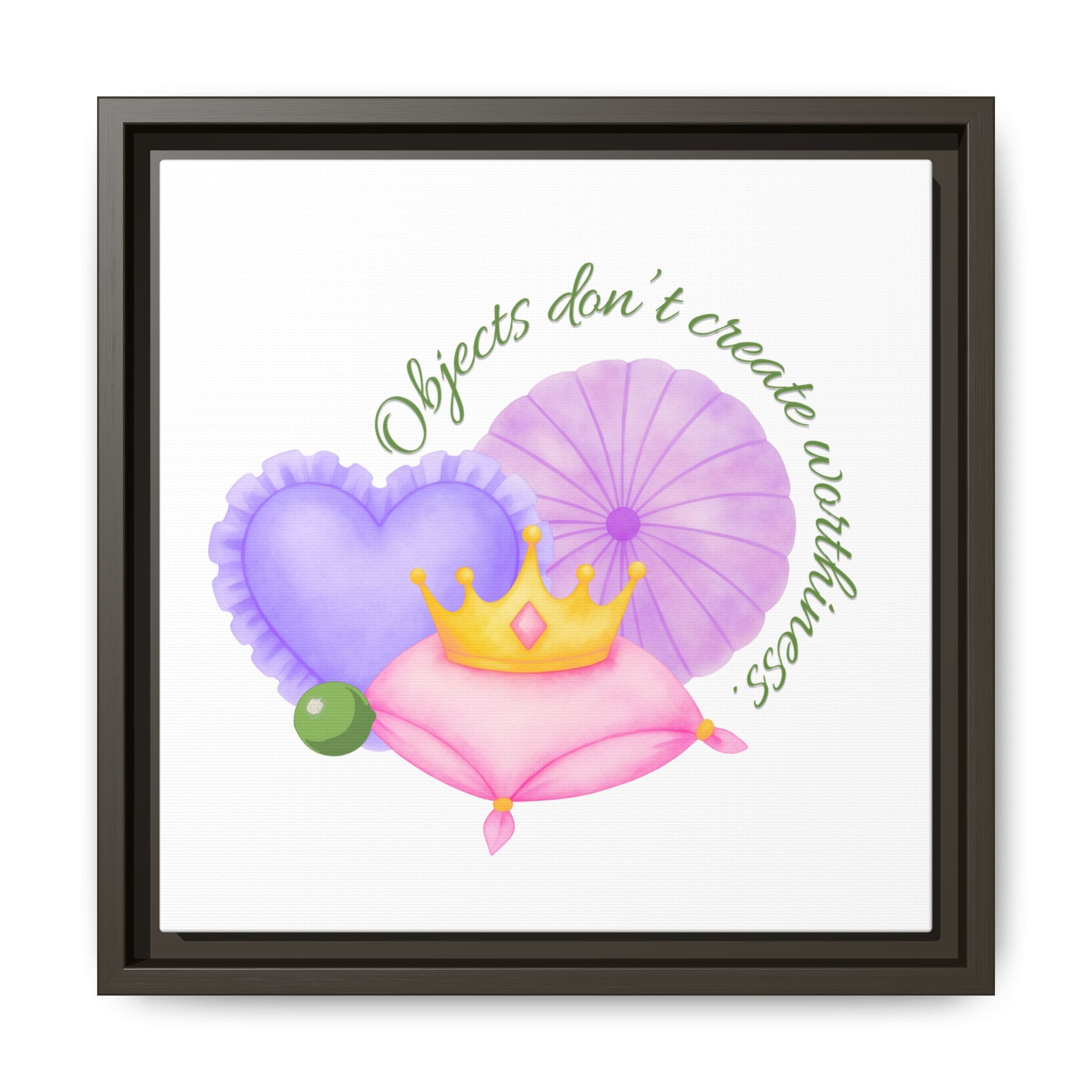 Princess Pea's Worth Matte Canvas, Framed (Multi-color)