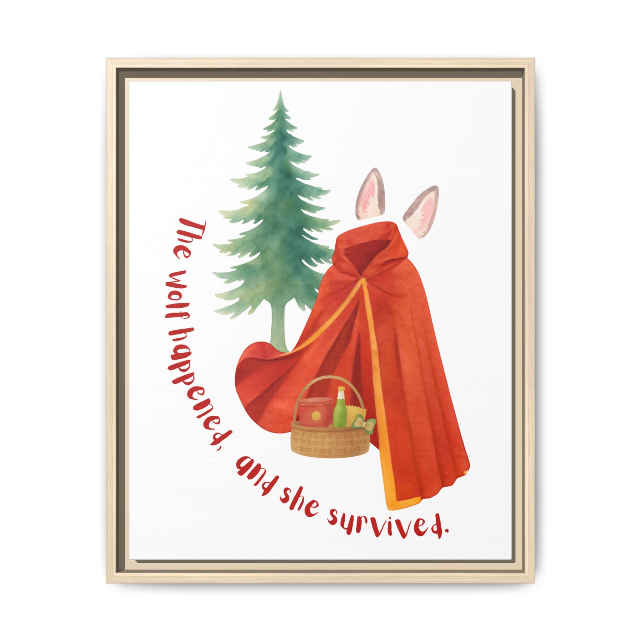 Red's Survival Matte Canvas, Framed (Multi-color)
