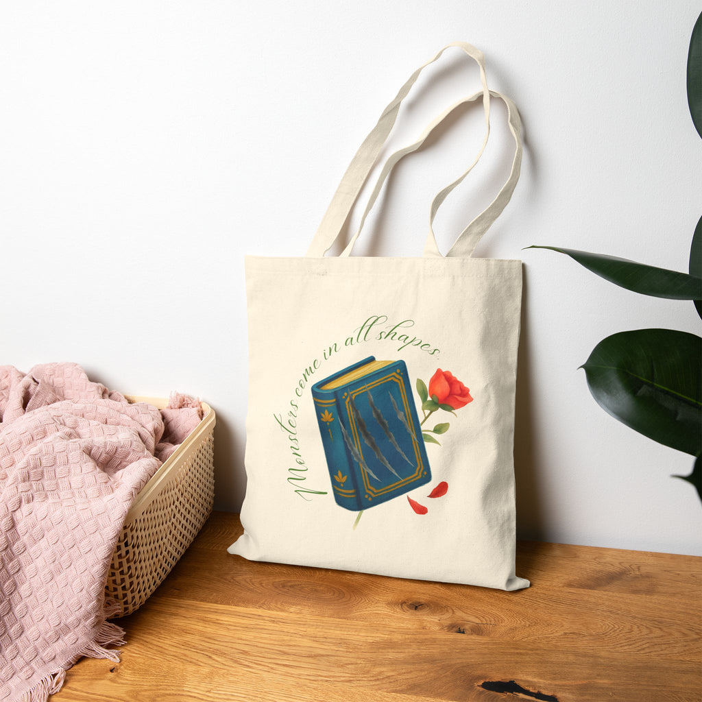 Belle's Monsters Cotton Canvas Tote Bag