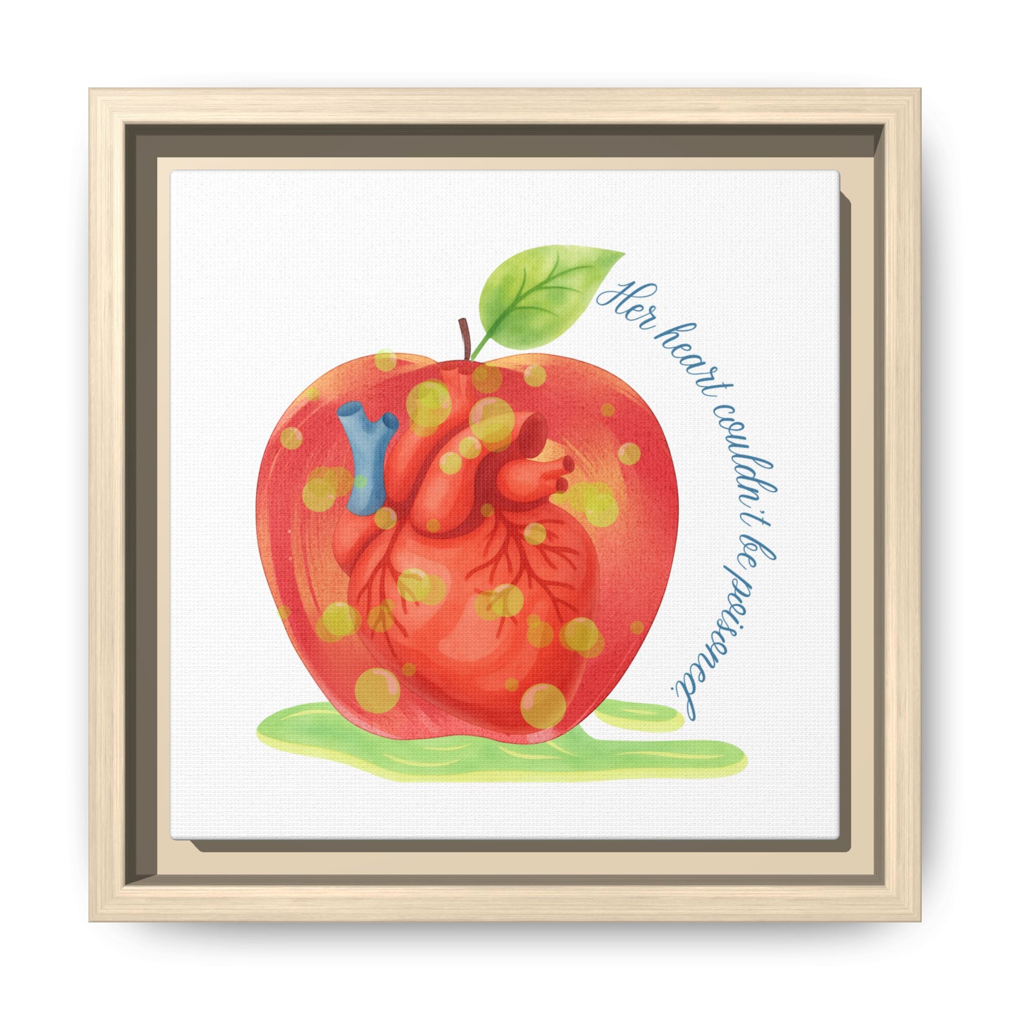 Snow White's Heart Matte Canvas, Framed (Multi-color)