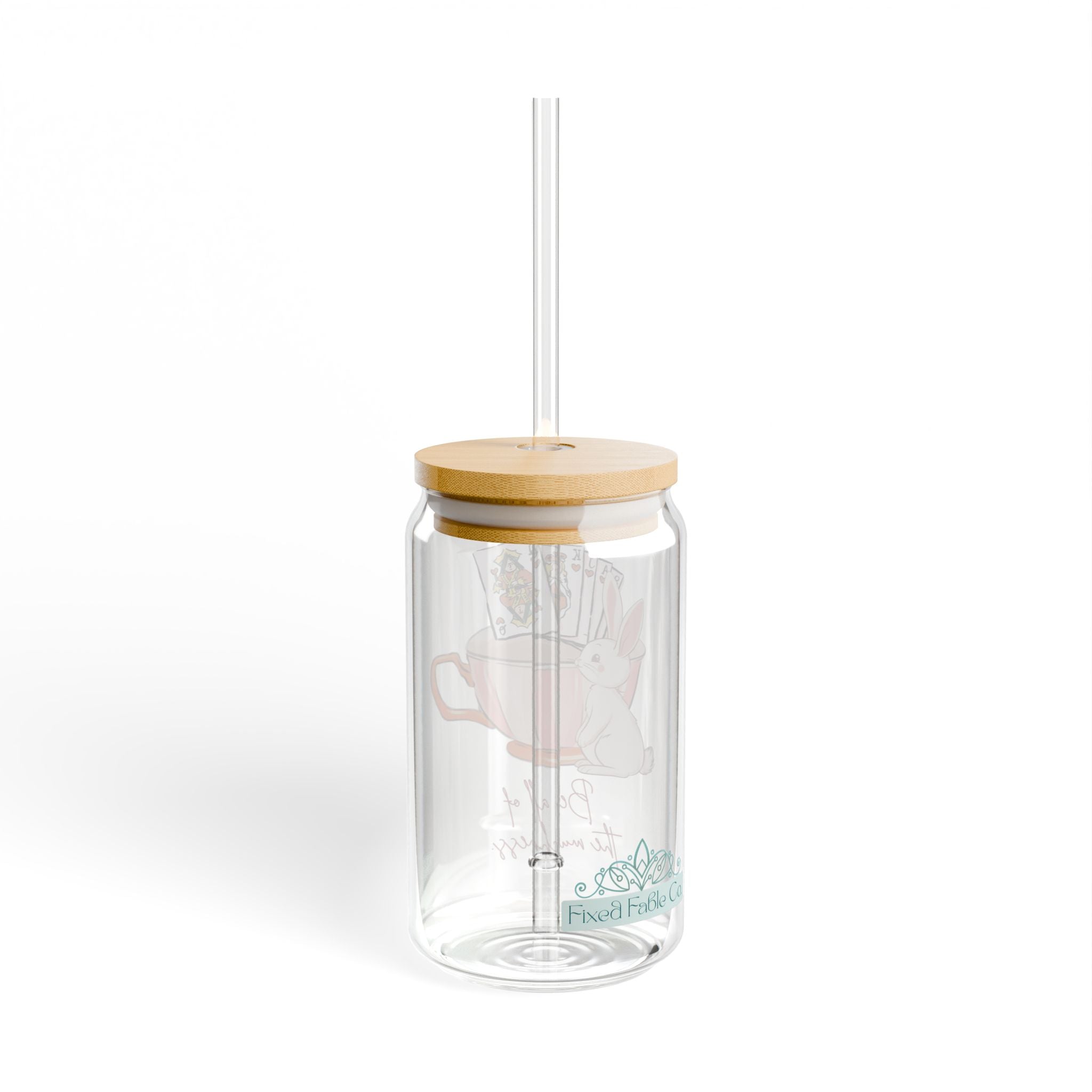 Alice's Muchness Sipper Glass, 16oz