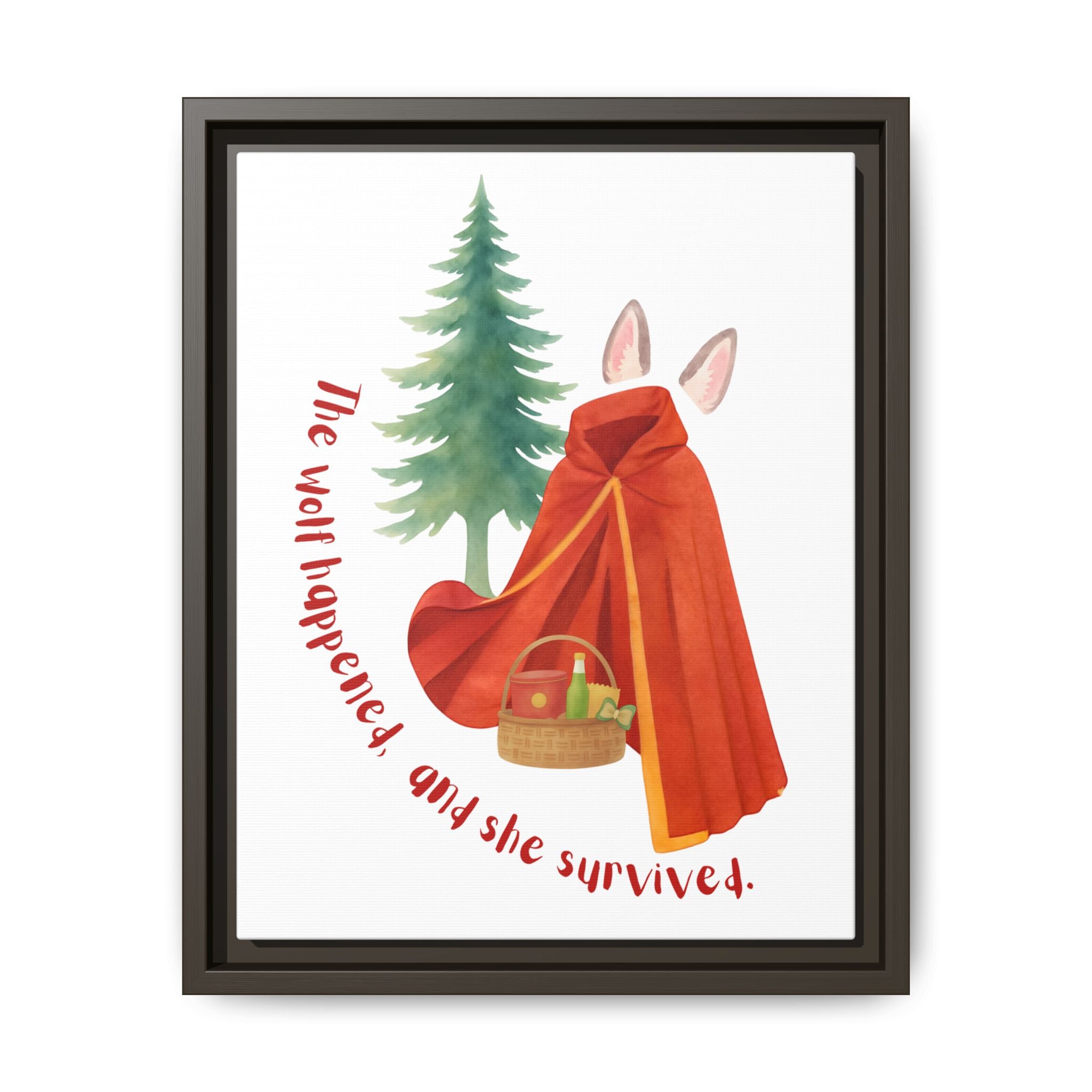 Red's Survival Matte Canvas, Framed (Multi-color)