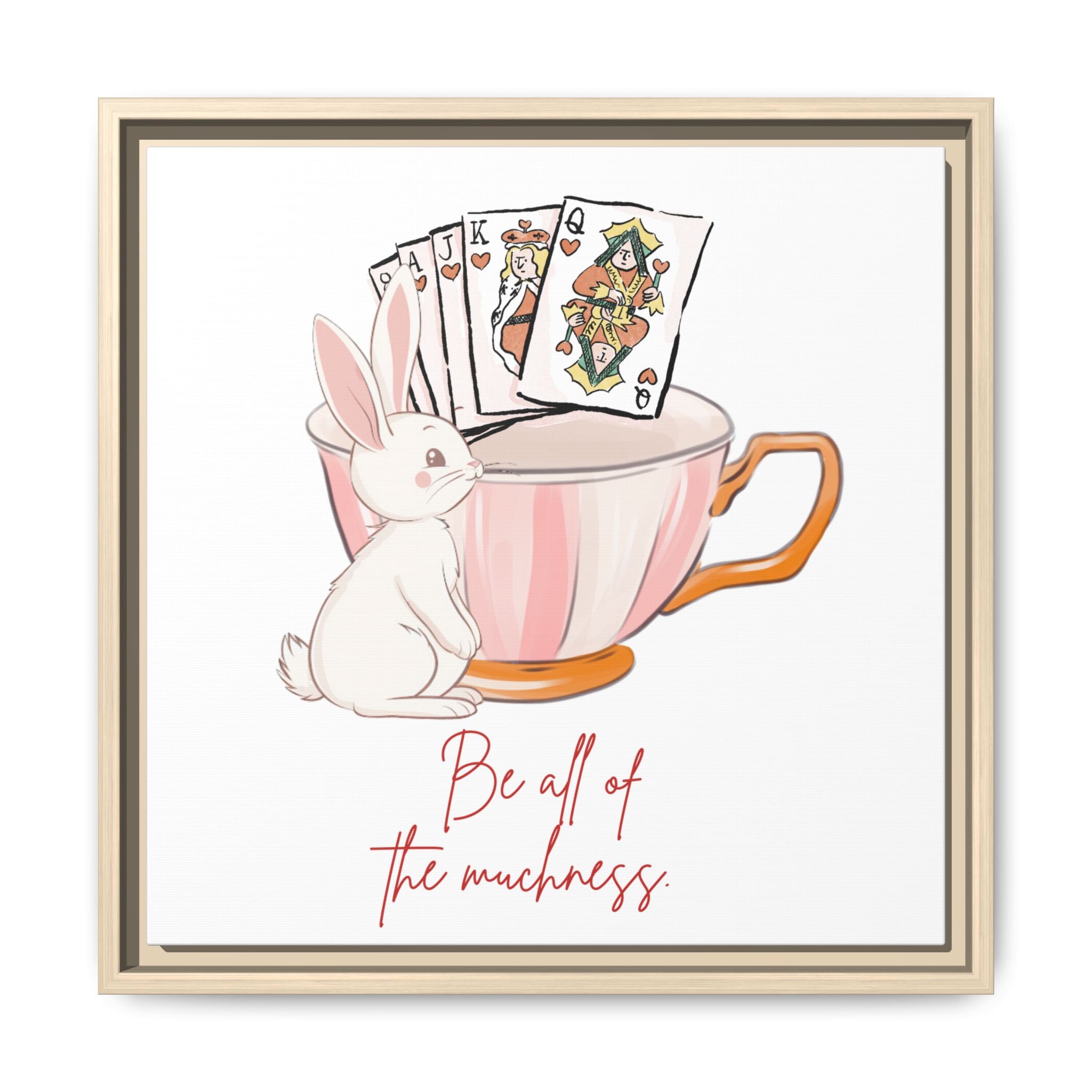 Alice's Muchness Matte Canvas, Framed (Multi-color)