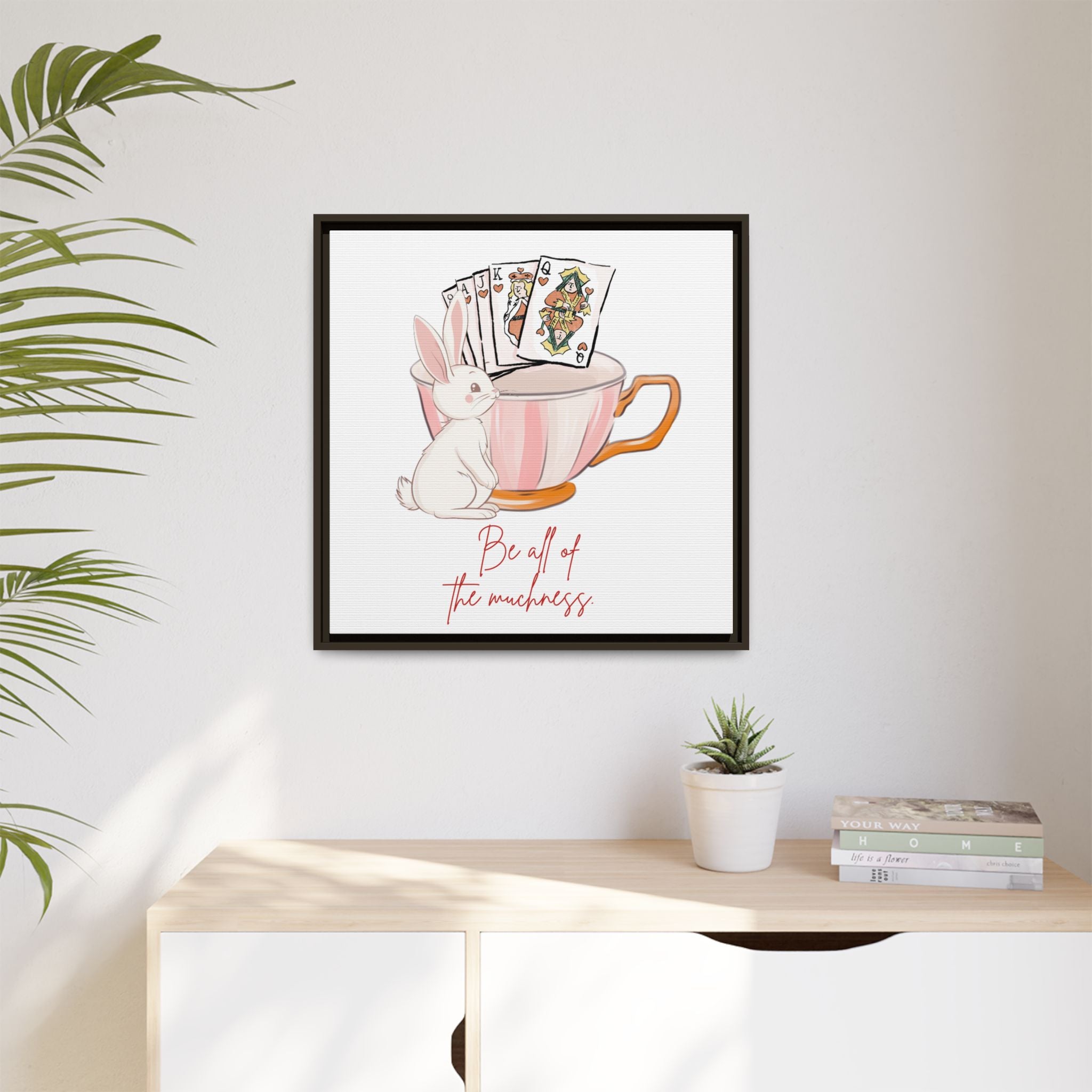 Alice's Muchness Matte Canvas, Framed (Multi-color)