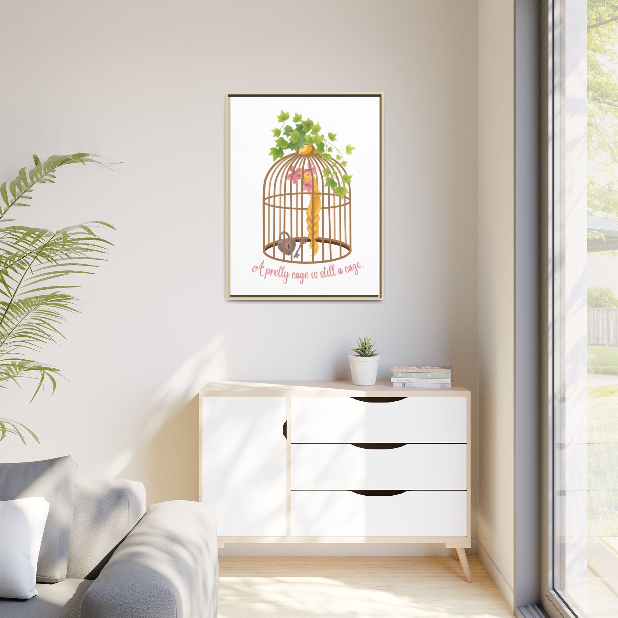 Rapunzel's Cage Matte Canvas, Framed (Multi-color)