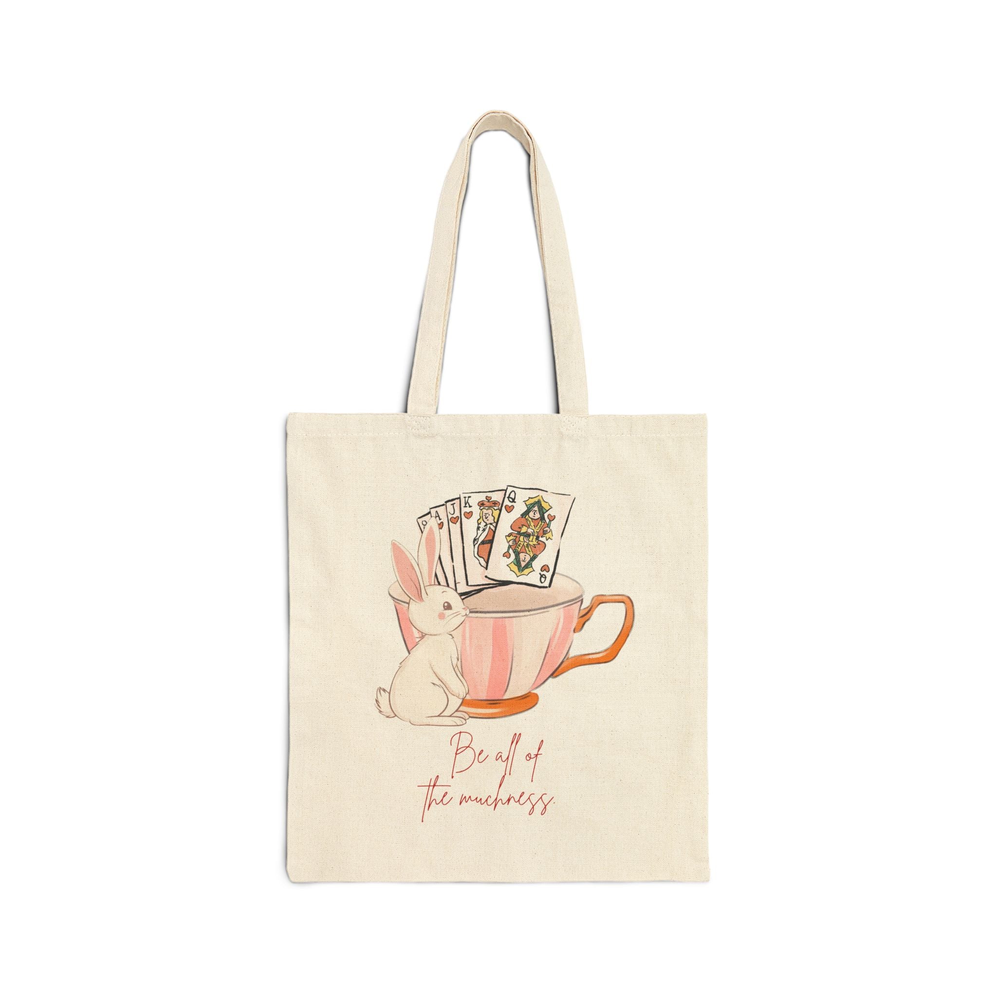 Alice's Muchness Cotton Canvas Tote Bag