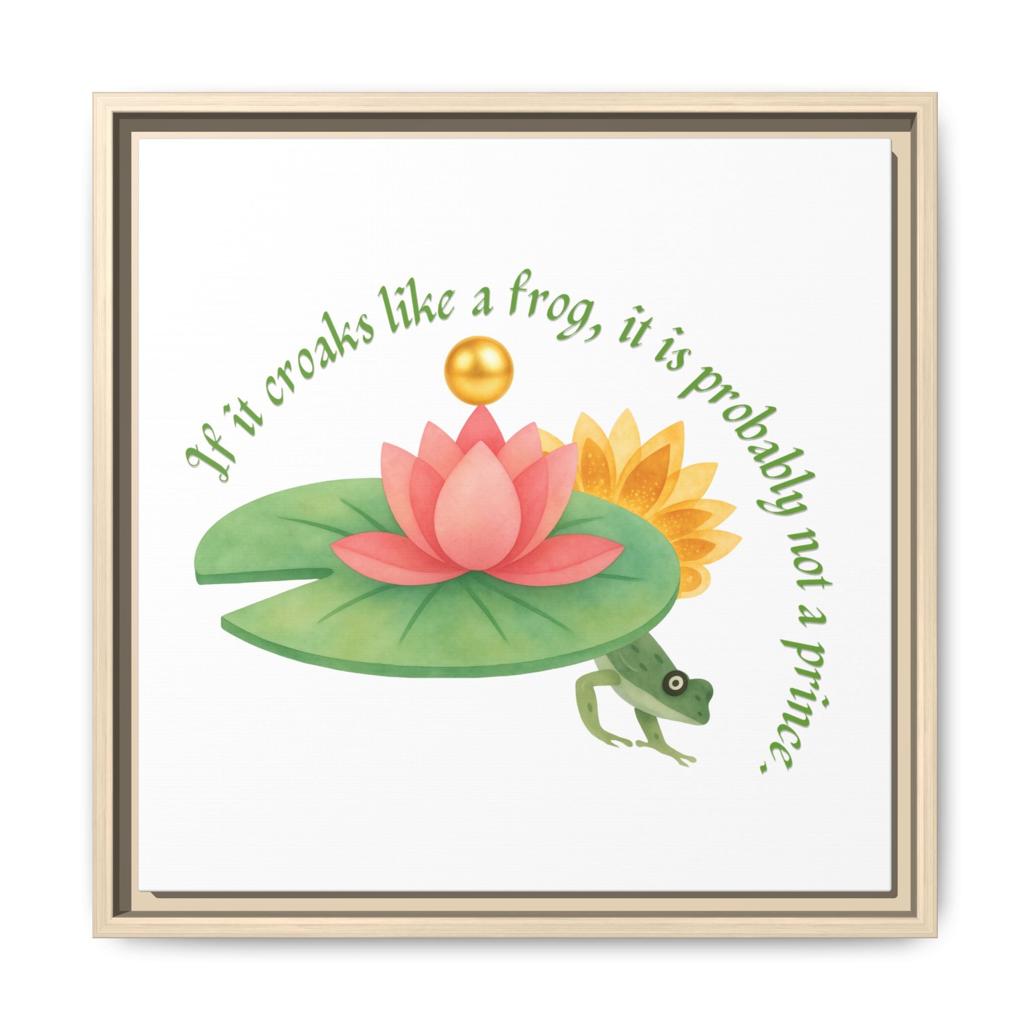 Frog Princess's Truth Matte Canvas, Framed (Multi-color)
