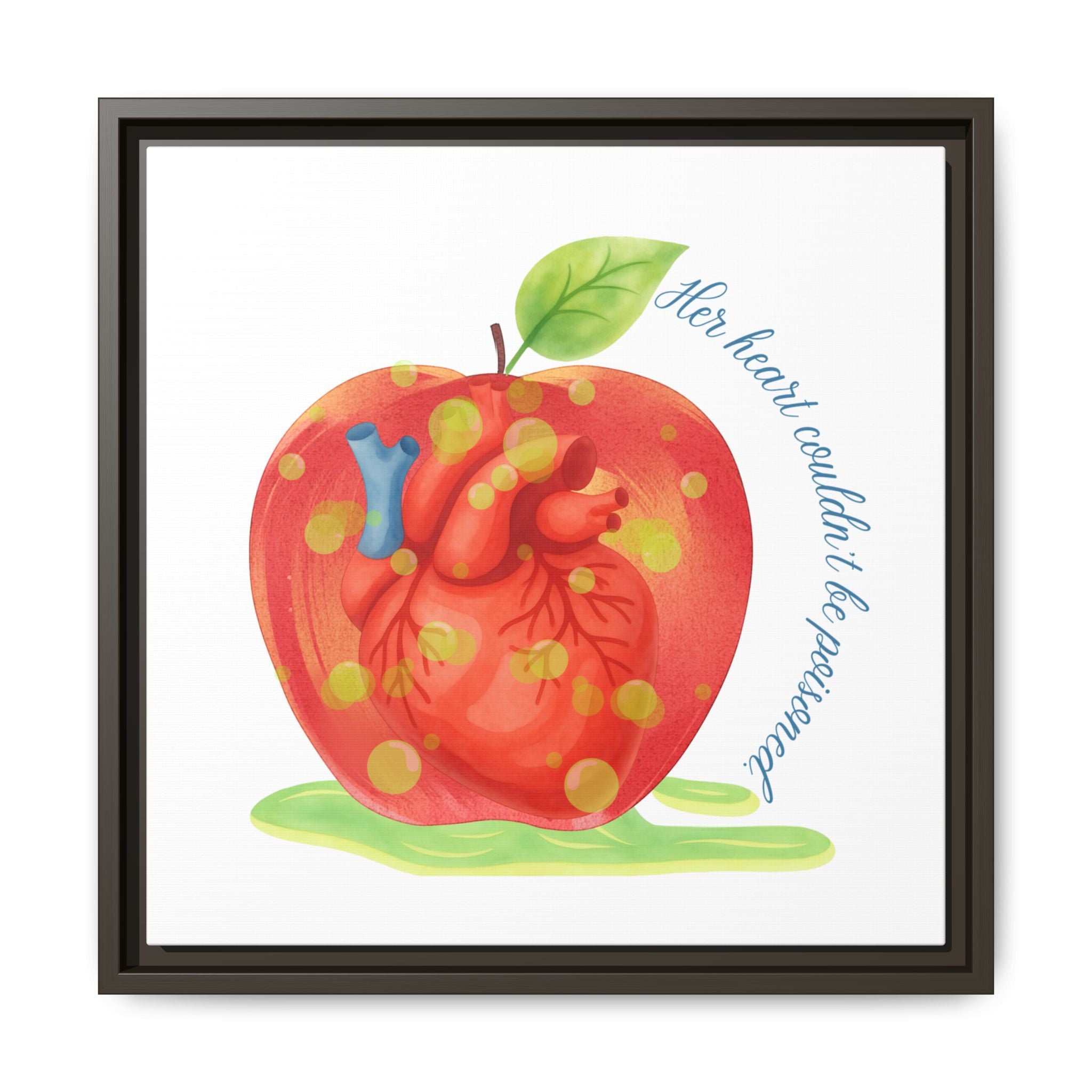 Snow White's Heart Matte Canvas, Framed (Multi-color)