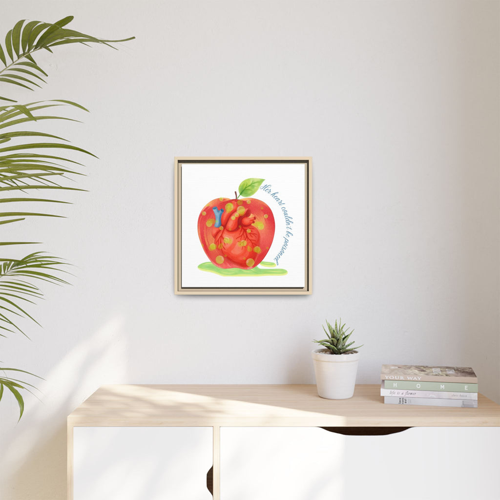 Snow White's Heart Matte Canvas, Framed (Multi-color)