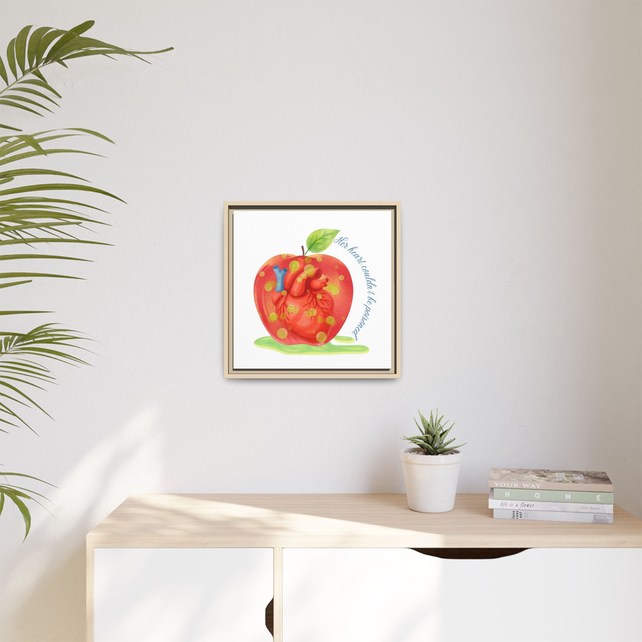 Snow White's Heart Matte Canvas, Framed (Multi-color)