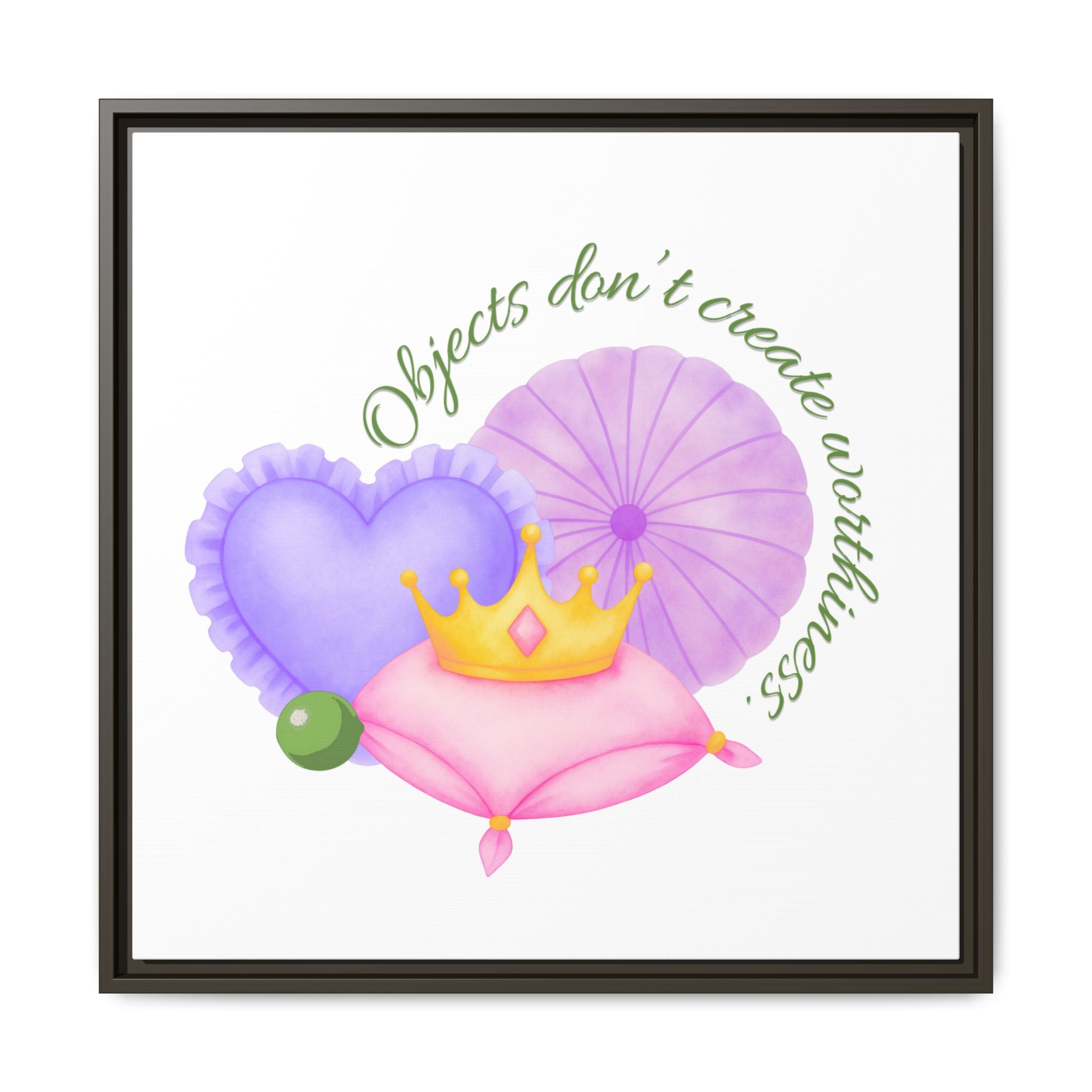 Princess Pea's Worth Matte Canvas, Framed (Multi-color)