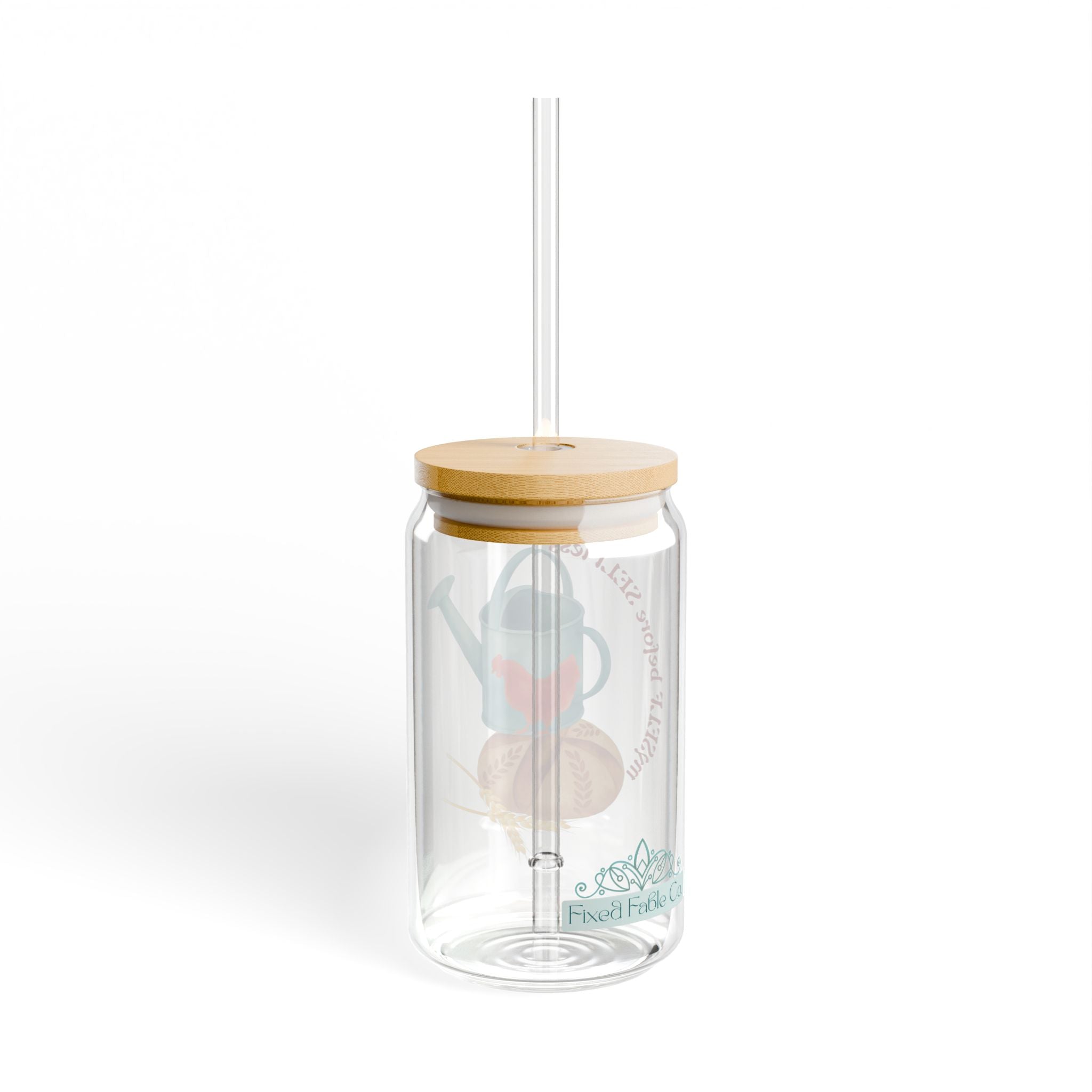Red Hen's Self Sipper Glass, 16oz