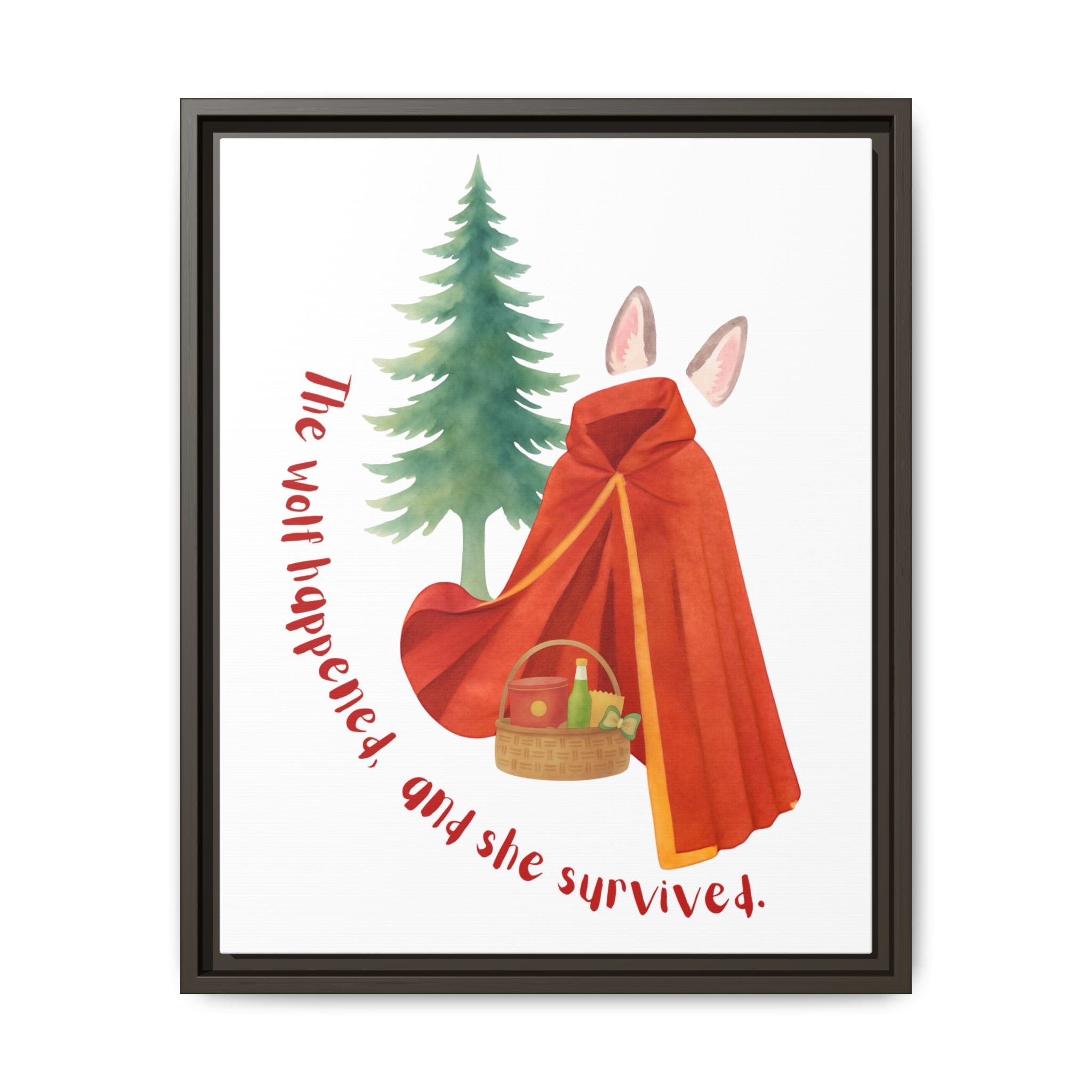 Red's Survival Matte Canvas, Framed (Multi-color)