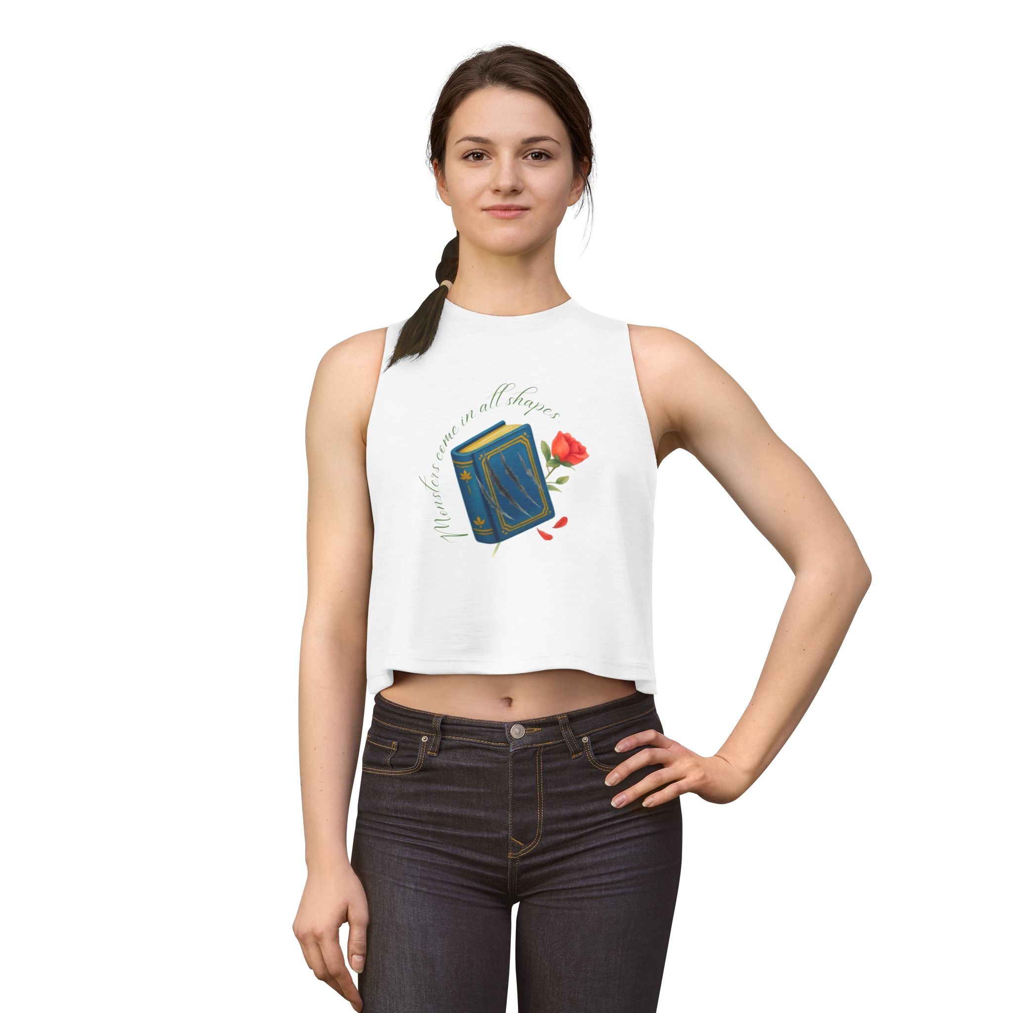 Belle's Monsters Cropped Tank Top