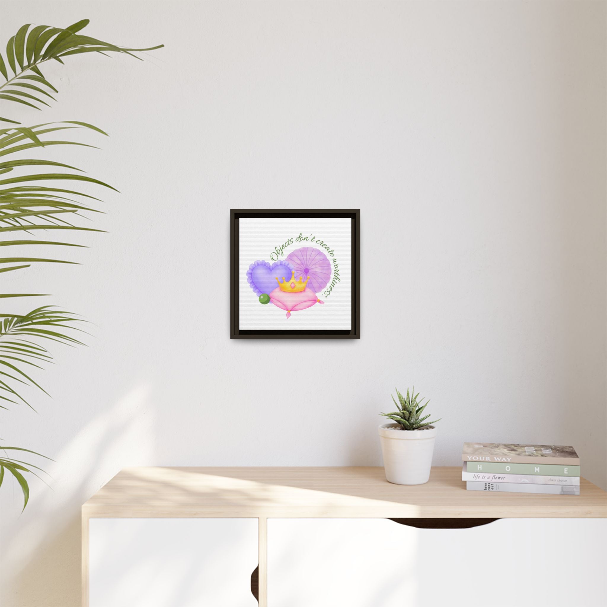 Princess Pea's Worth Matte Canvas, Framed (Multi-color)