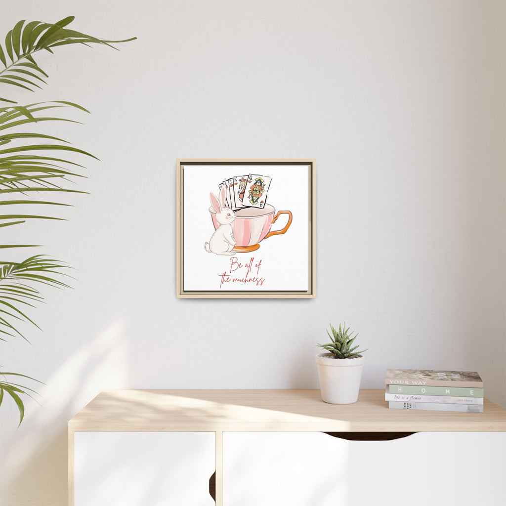 Alice's Muchness Matte Canvas, Framed (Multi-color)