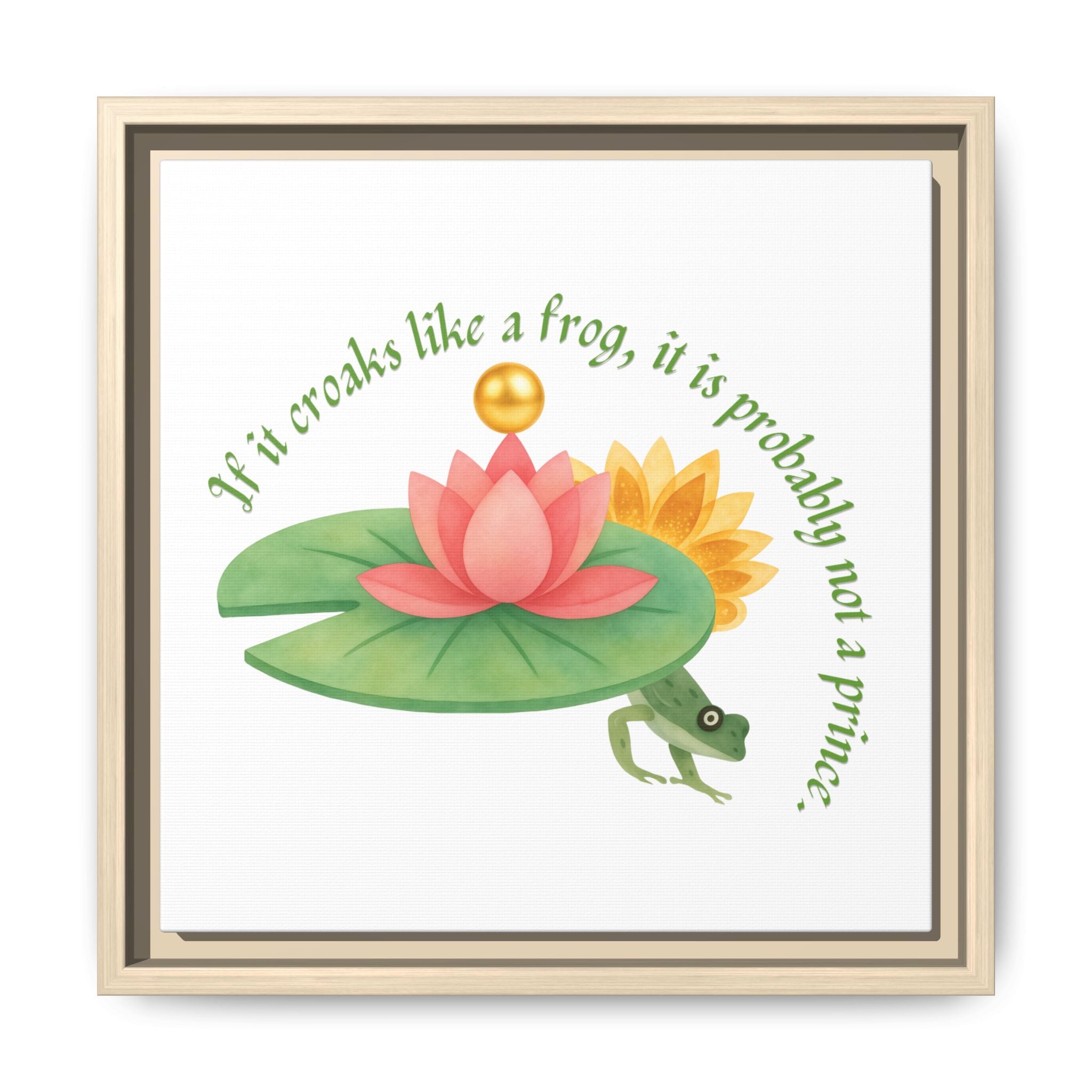 Frog Princess's Truth Matte Canvas, Framed (Multi-color)