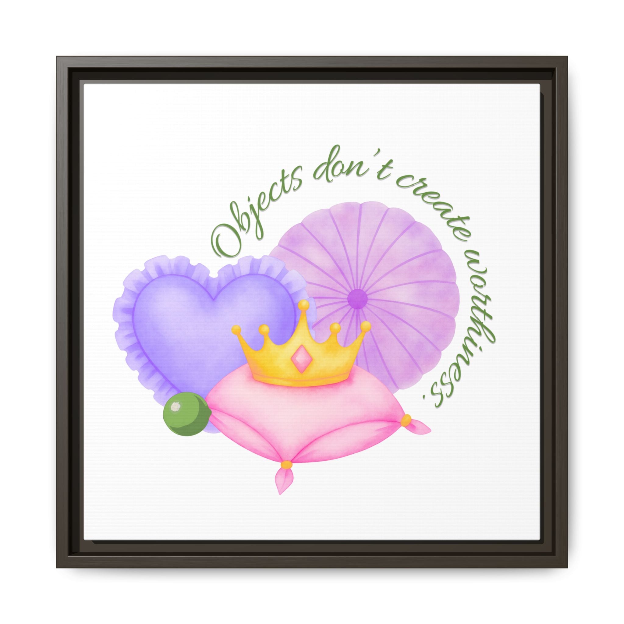 Princess Pea's Worth Matte Canvas, Framed (Multi-color)