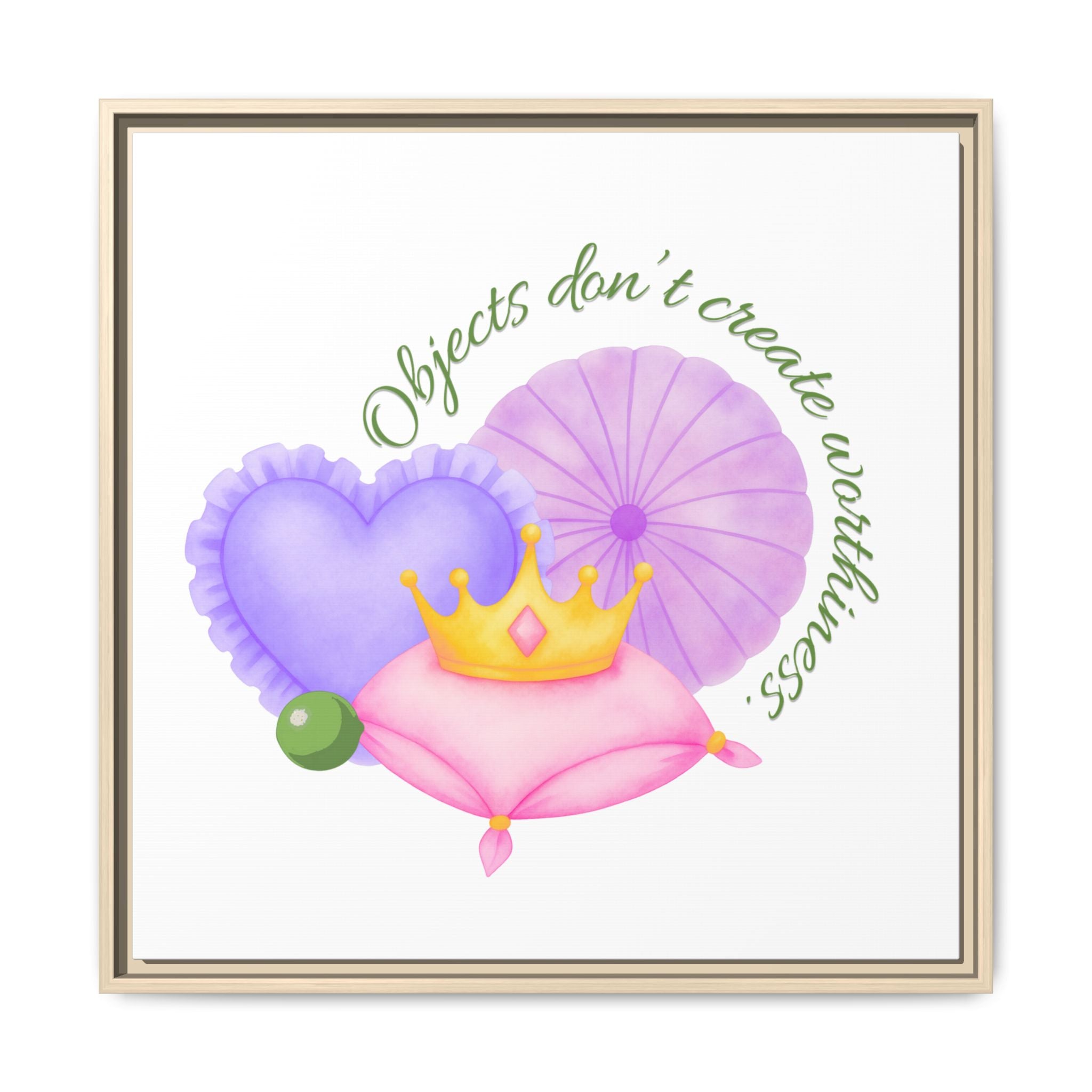 Princess Pea's Worth Matte Canvas, Framed (Multi-color)