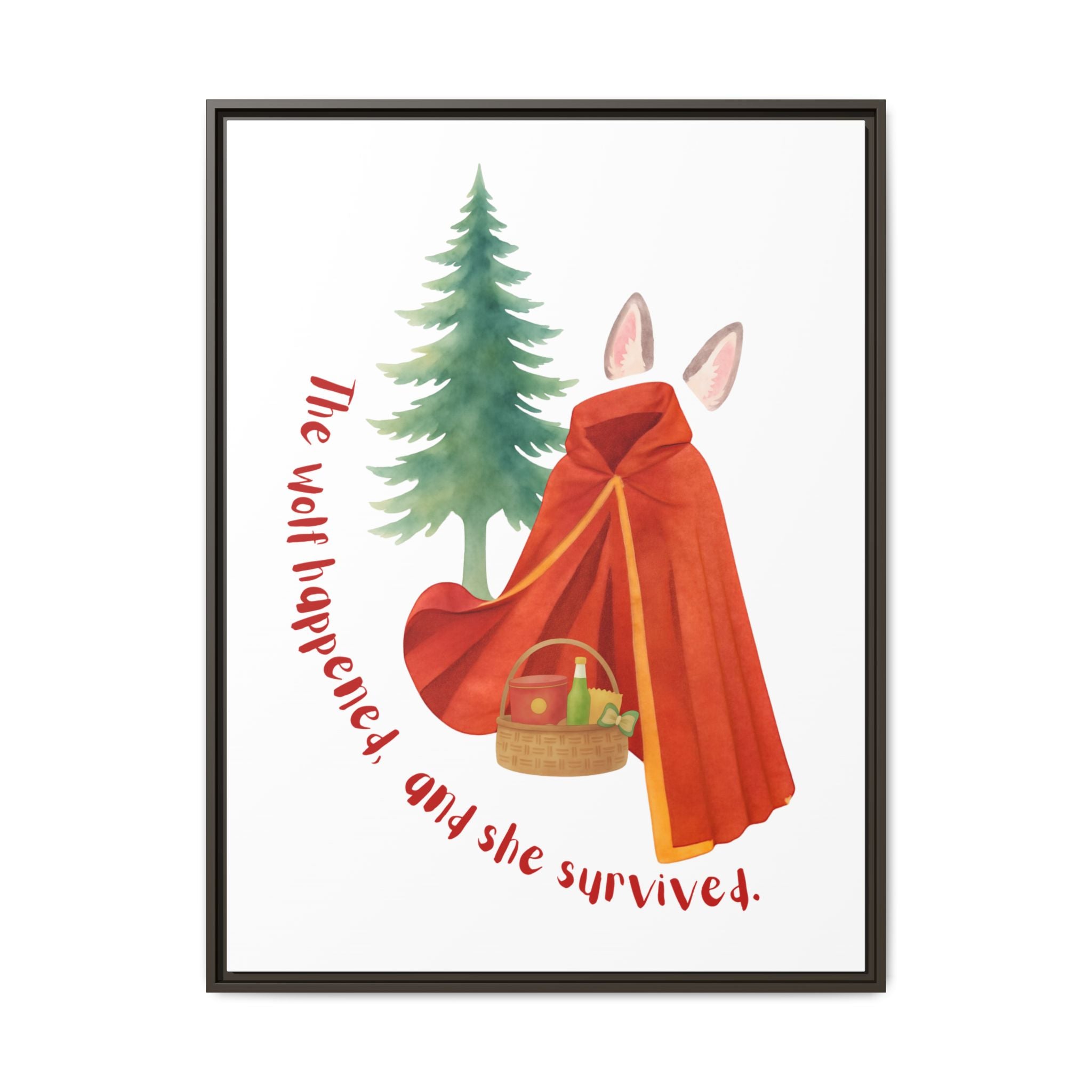 Red's Survival Matte Canvas, Framed (Multi-color)