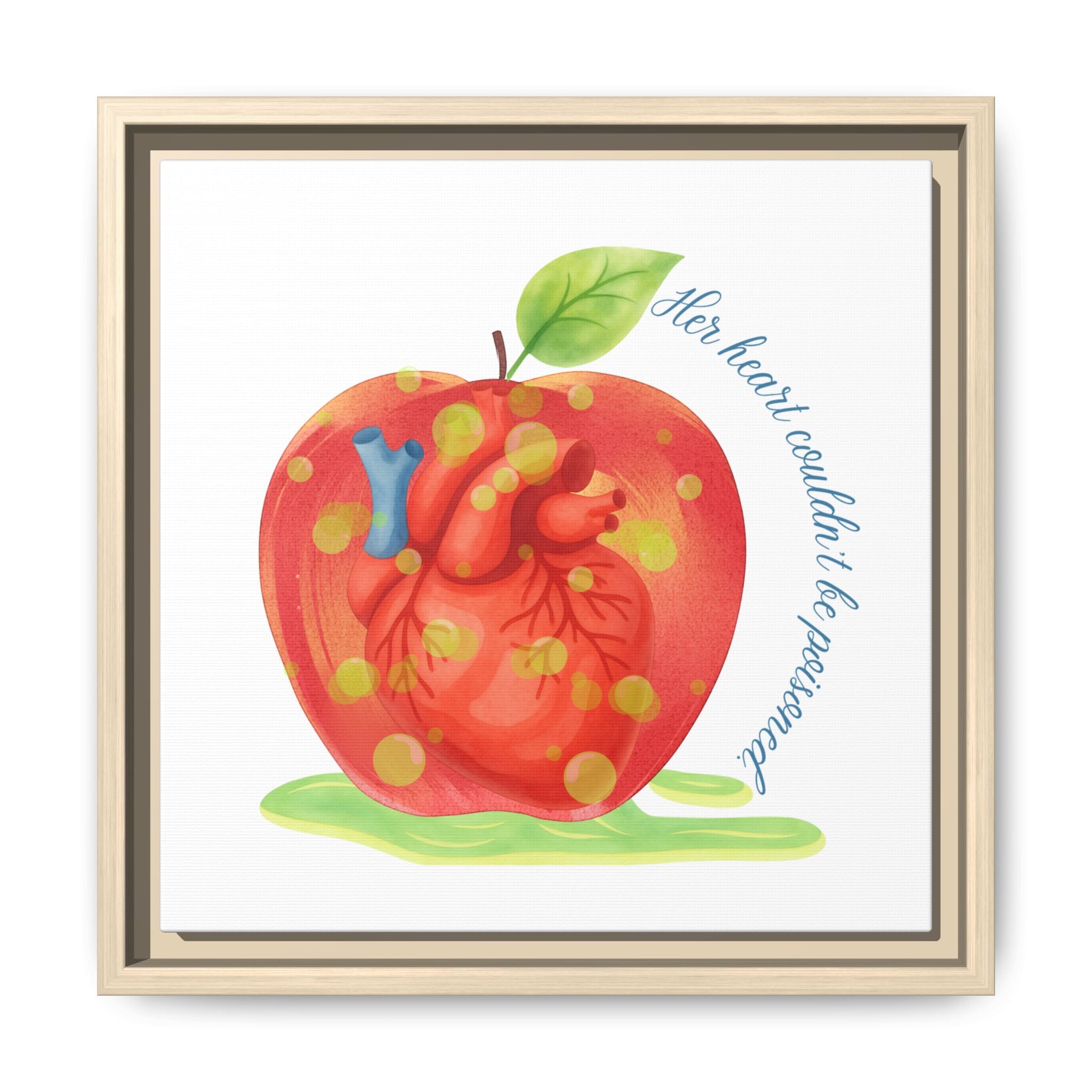 Snow White's Heart Matte Canvas, Framed (Multi-color)