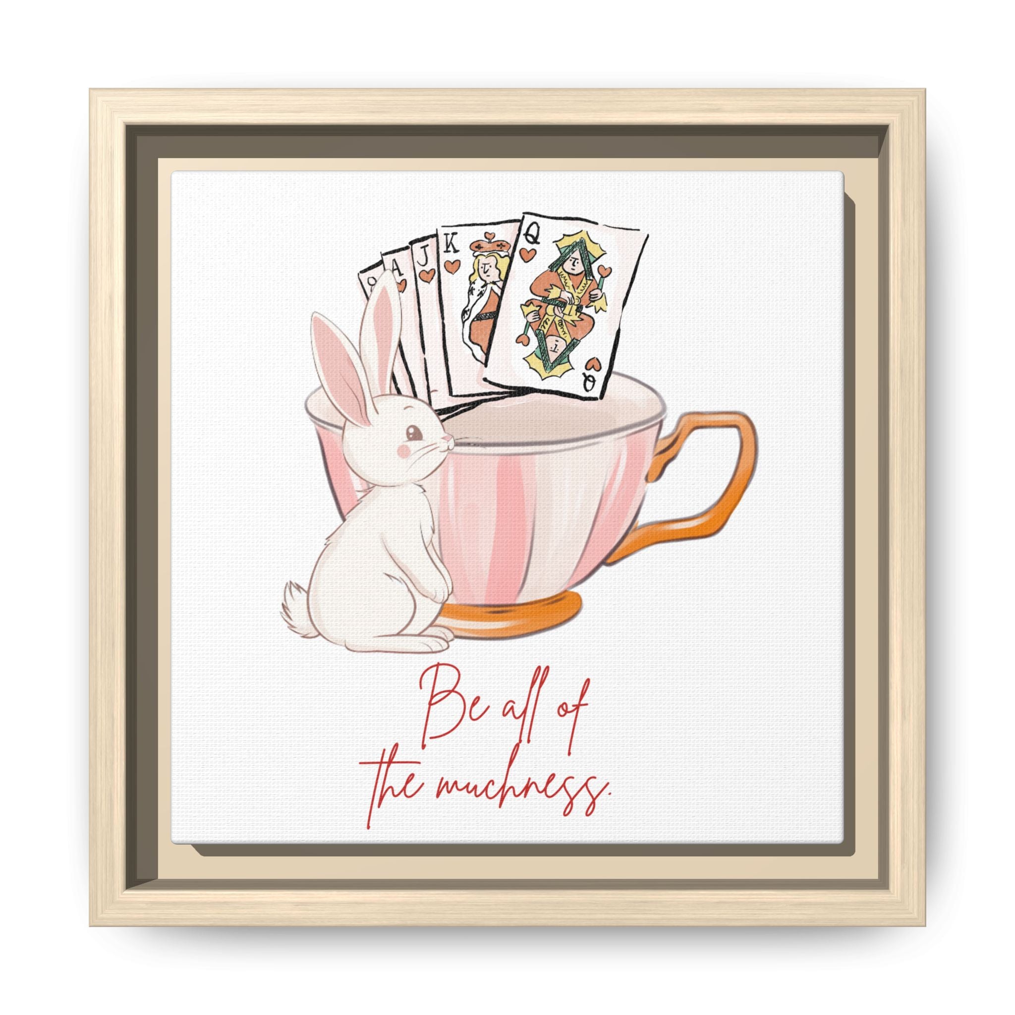 Alice's Muchness Matte Canvas, Framed (Multi-color)