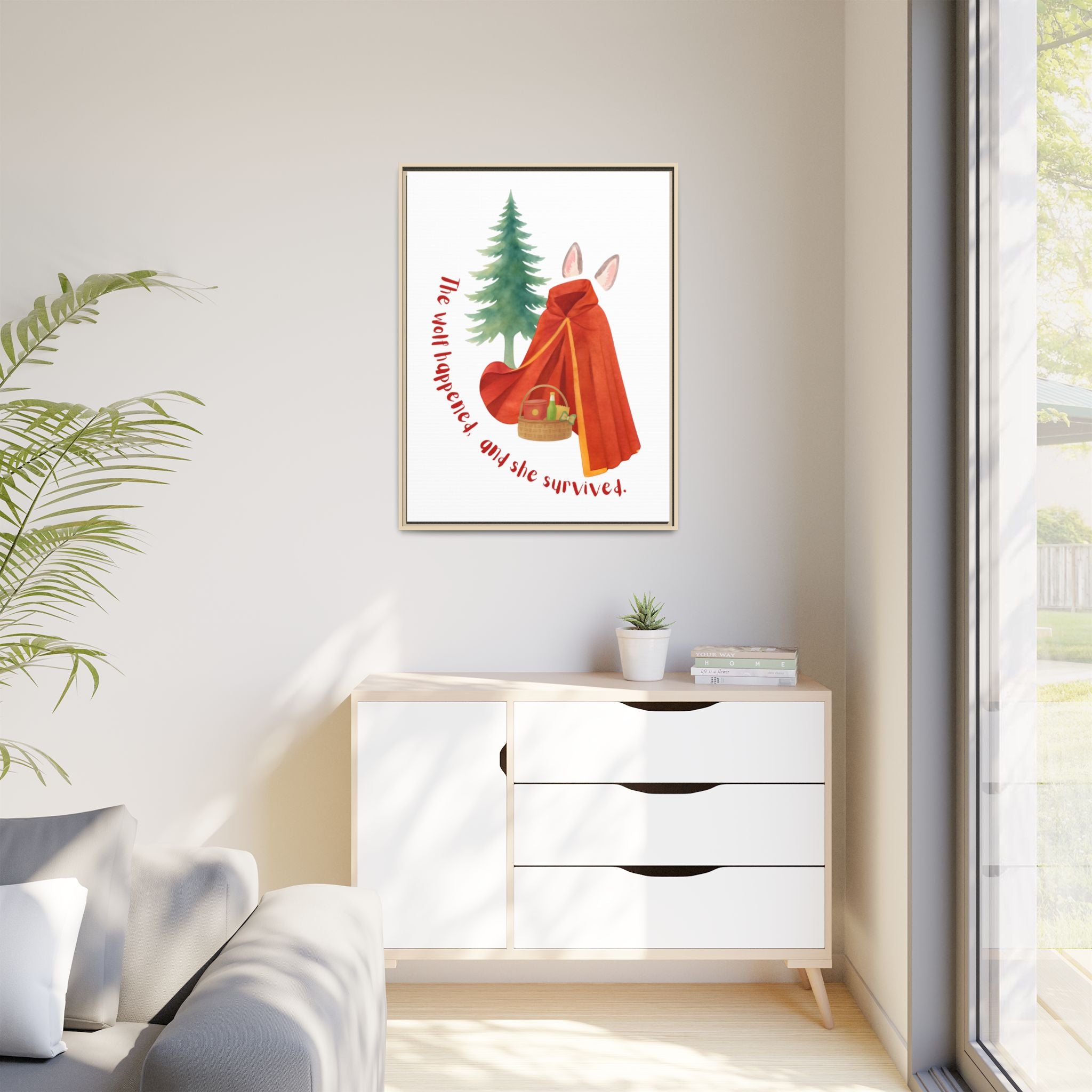 Red's Survival Matte Canvas, Framed (Multi-color)