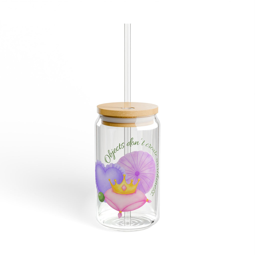 Princess Pea's Worth Sipper Glass, 16oz
