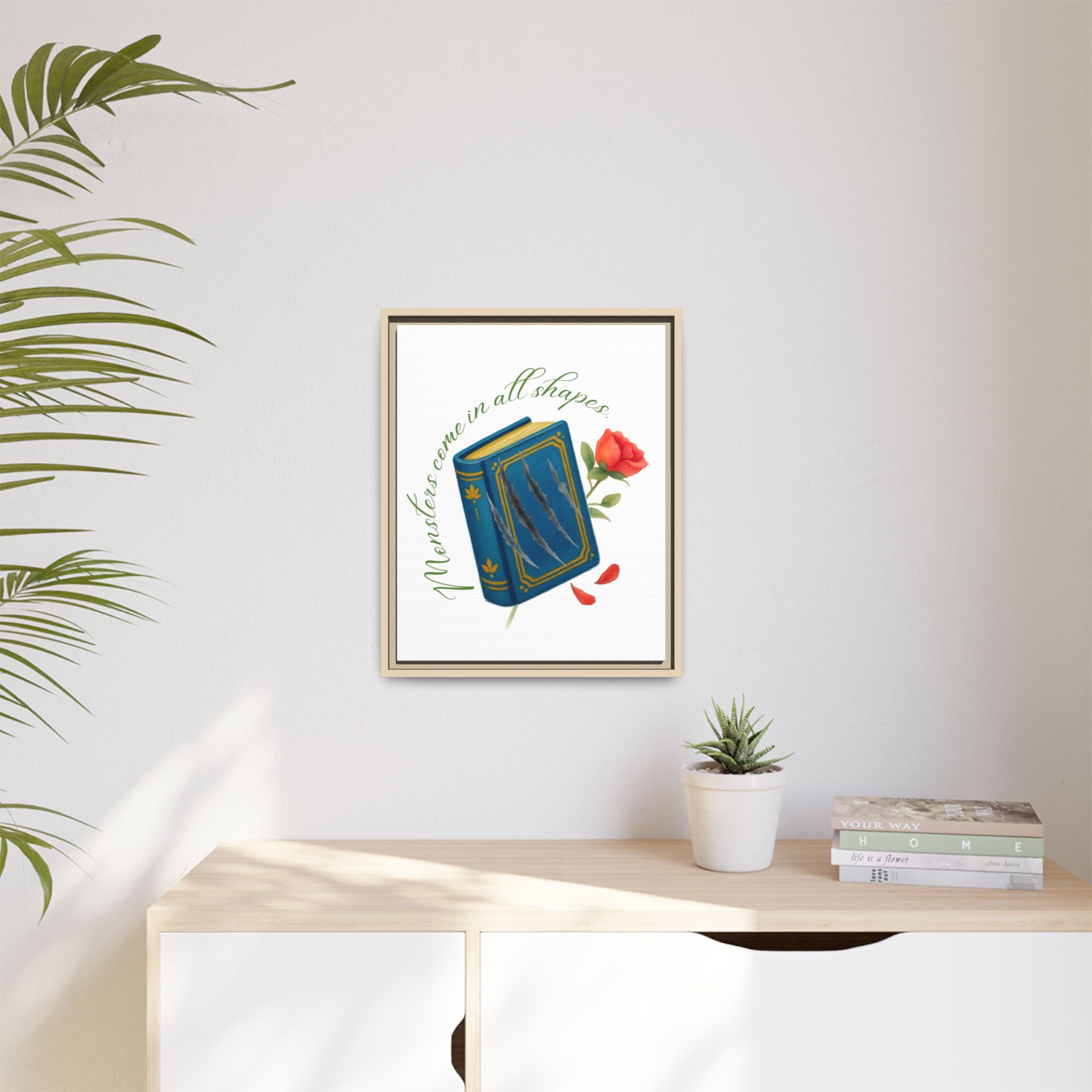 Belle's Monsters Matte Canvas, Framed (Multi-color)