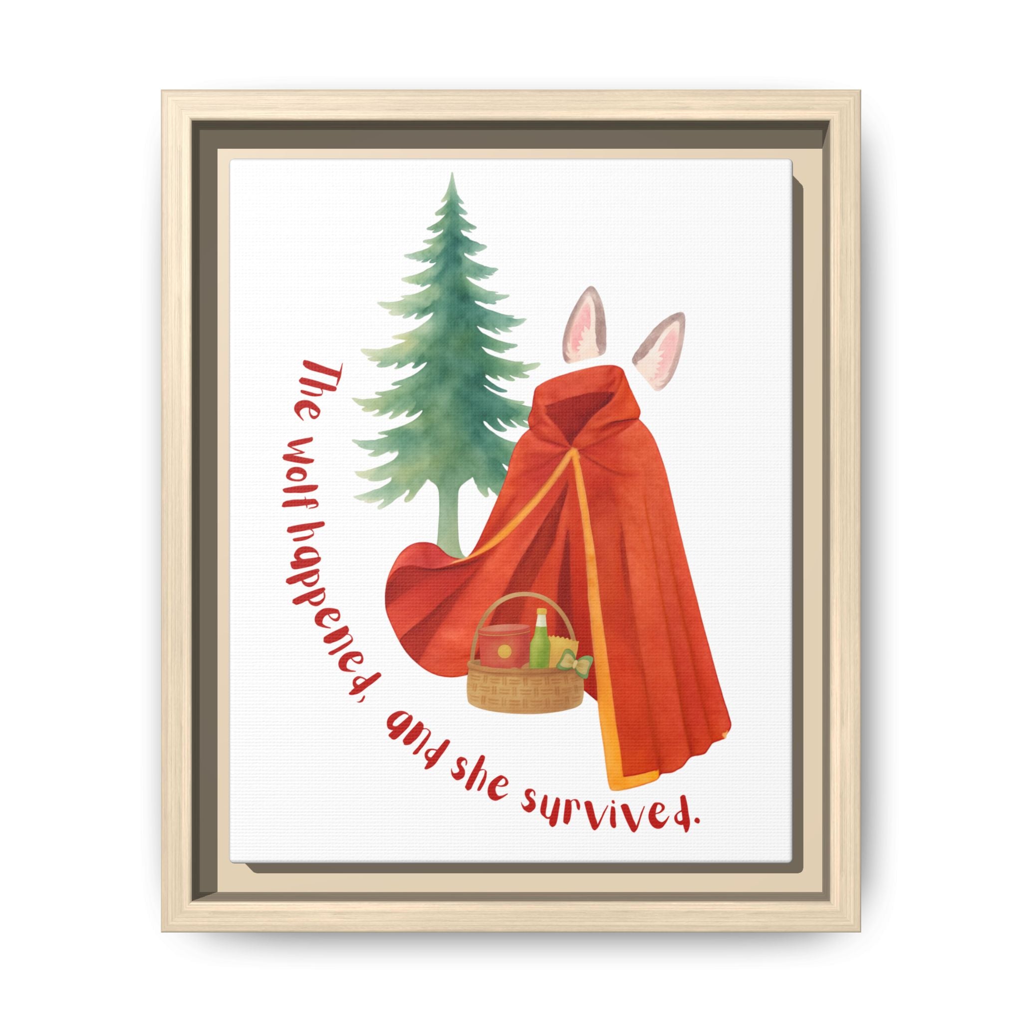 Red's Survival Matte Canvas, Framed (Multi-color)