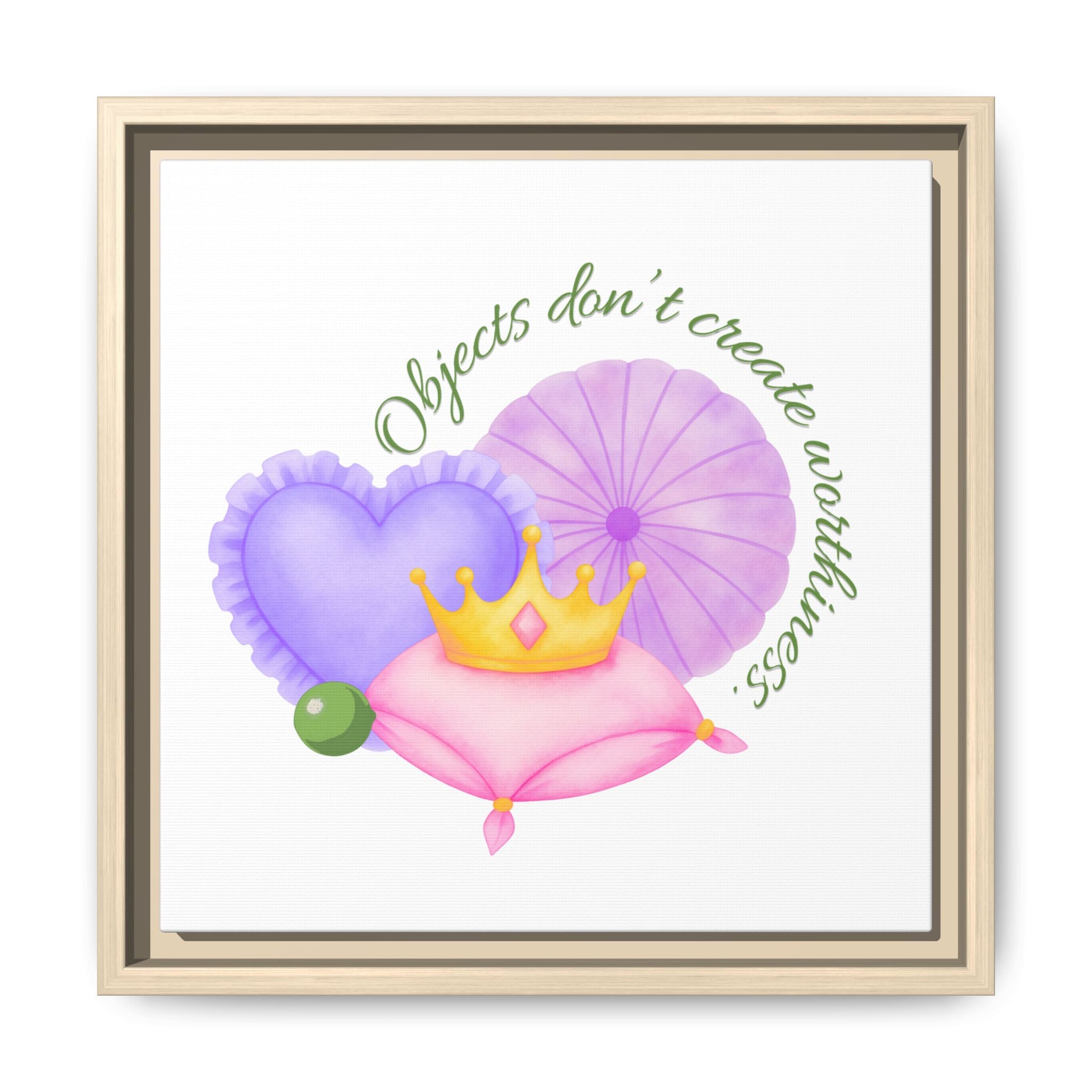 Princess Pea's Worth Matte Canvas, Framed (Multi-color)