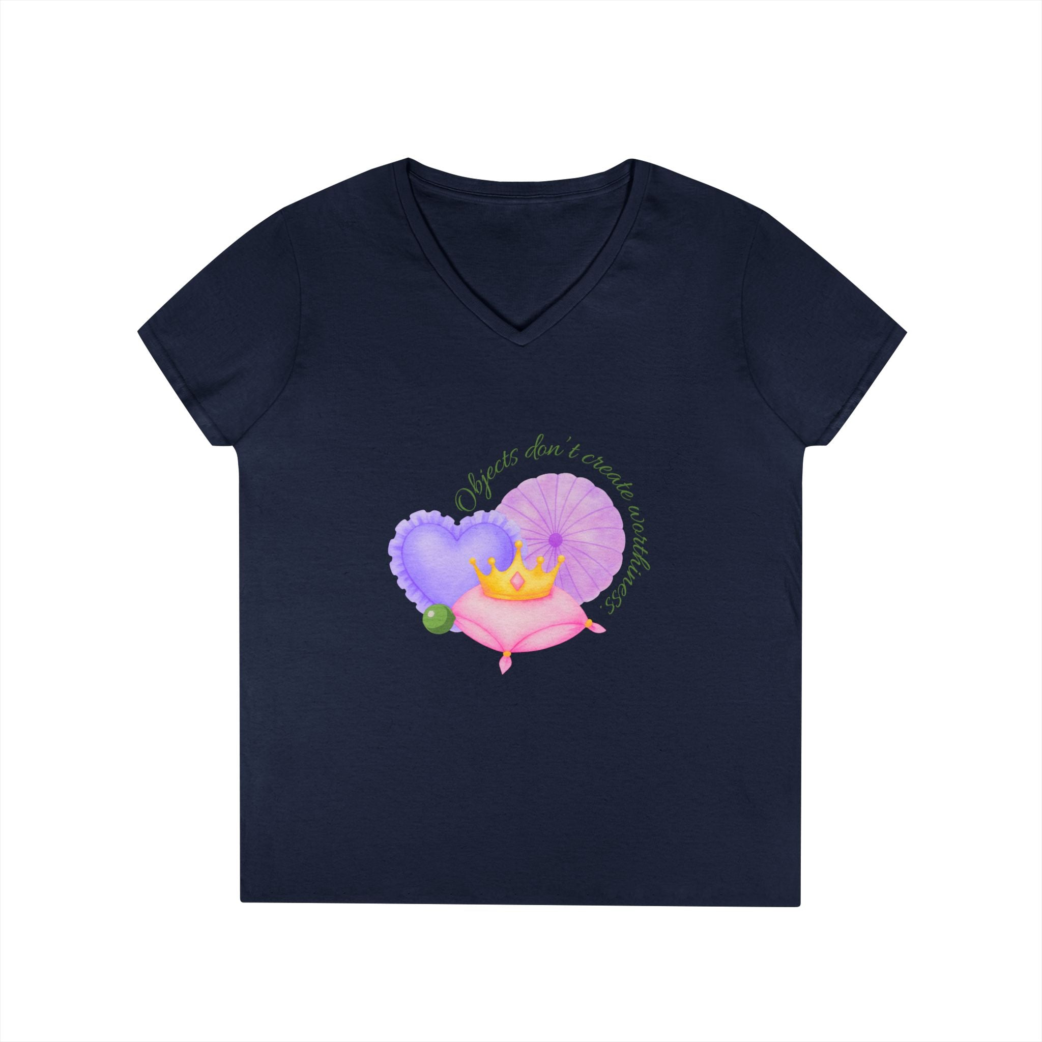 Princess Pea's Worth Ladies' V-Neck T-Shirt