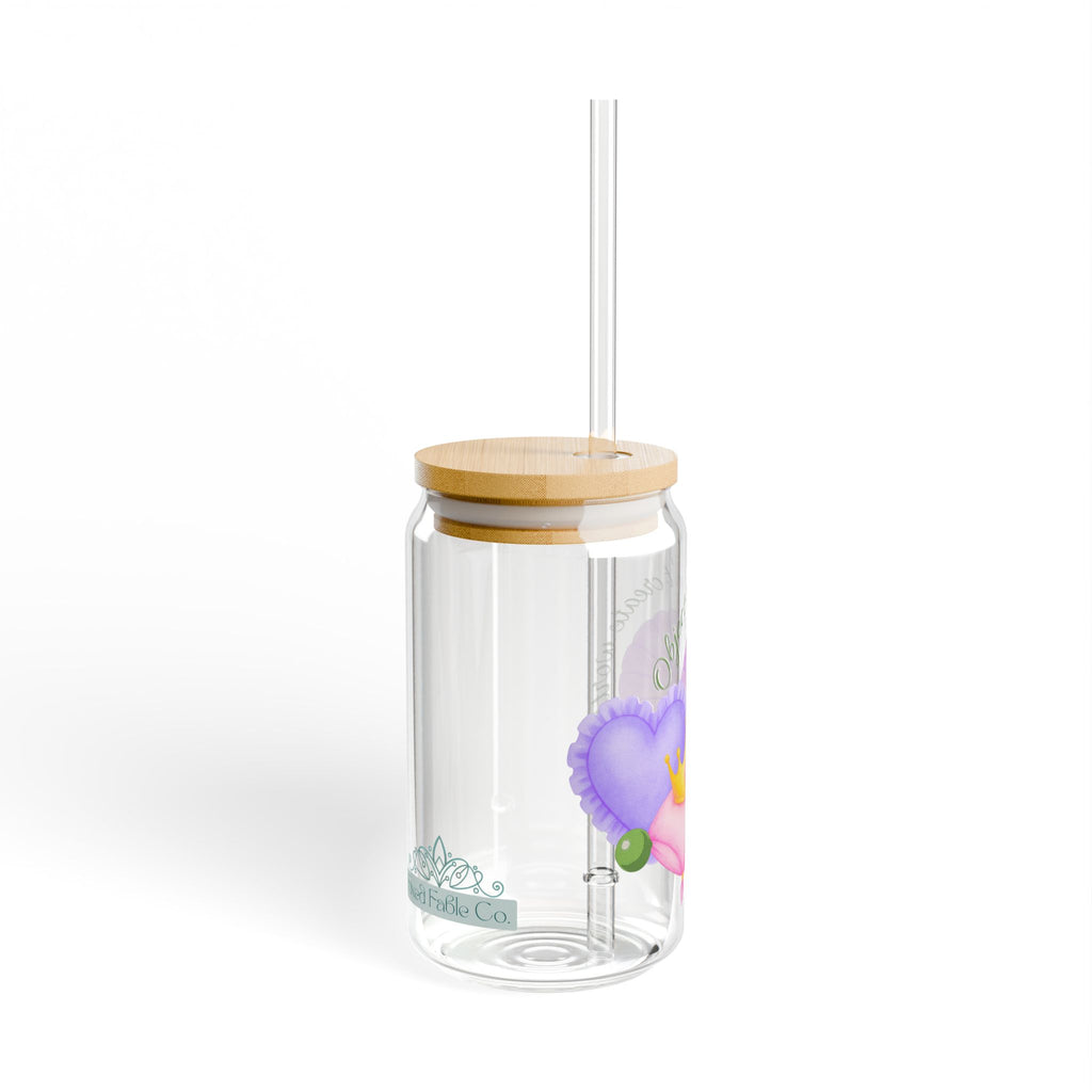 Princess Pea's Worth Sipper Glass, 16oz