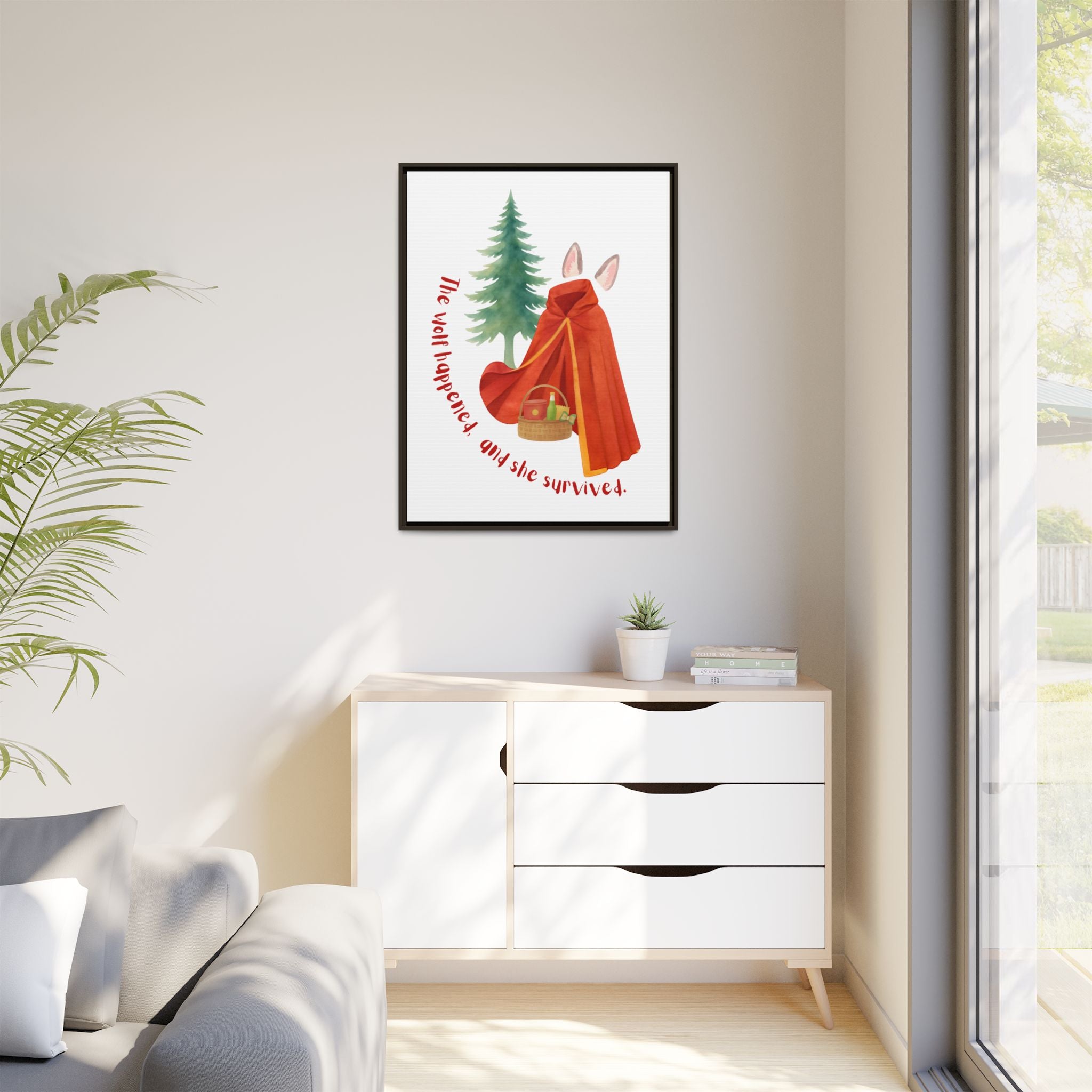 Red's Survival Matte Canvas, Framed (Multi-color)