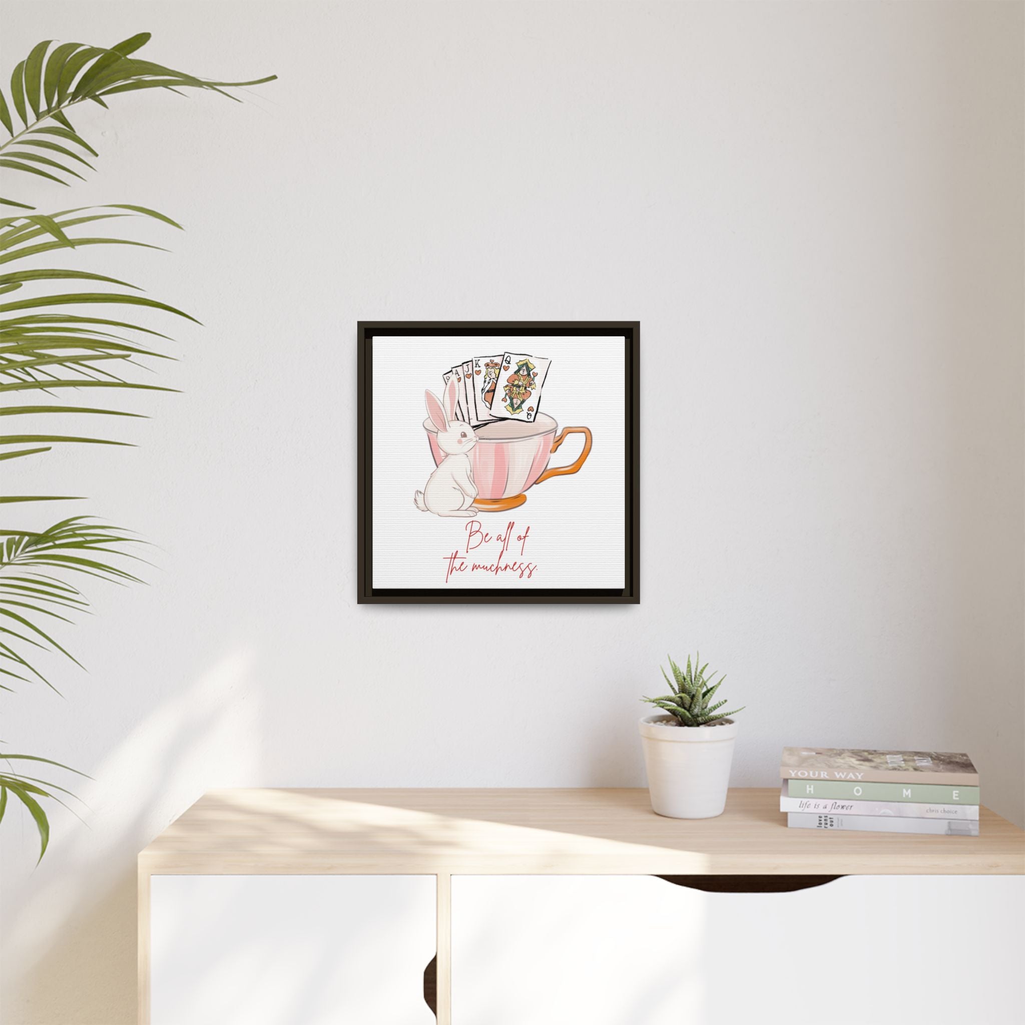 Alice's Muchness Matte Canvas, Framed (Multi-color)