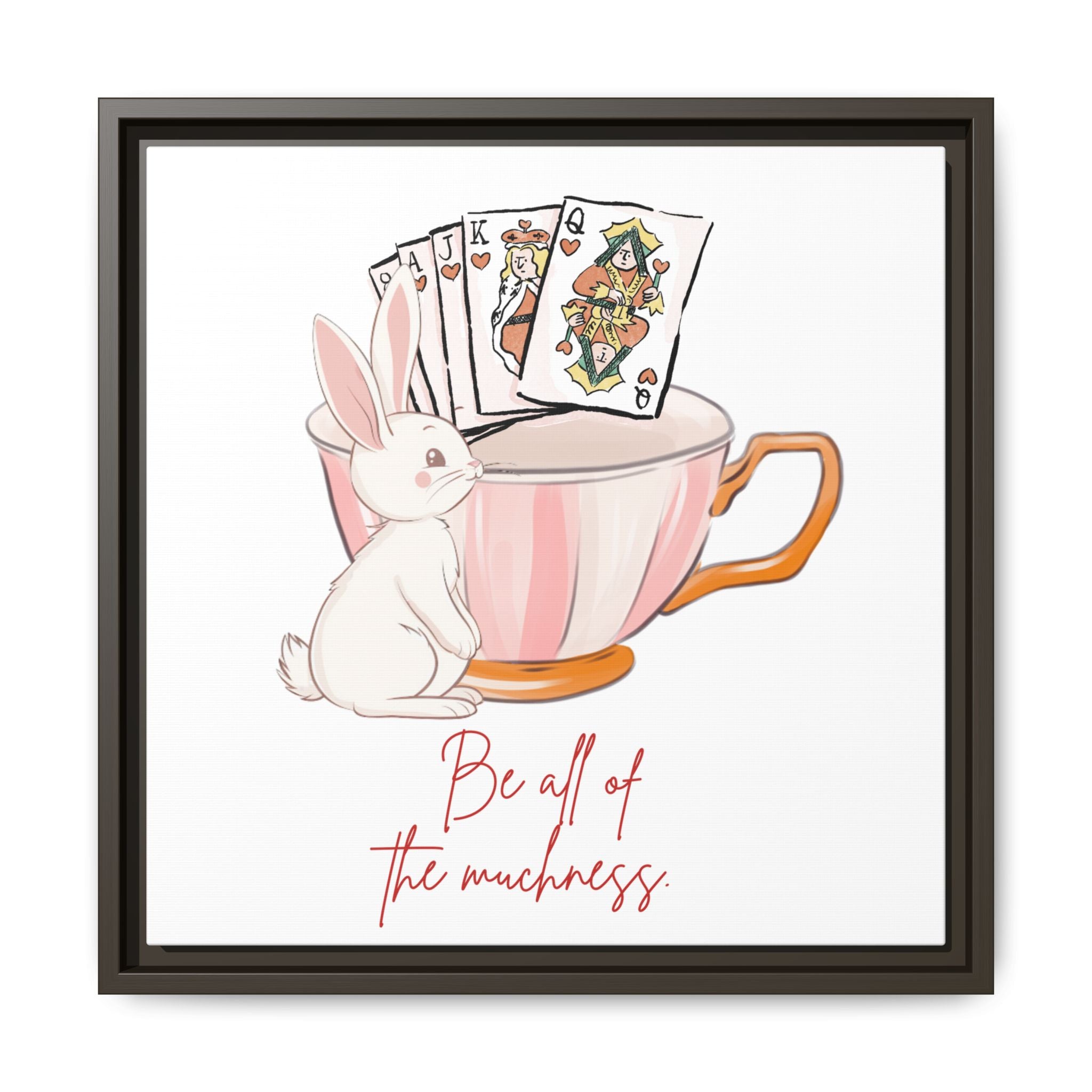 Alice's Muchness Matte Canvas, Framed (Multi-color)