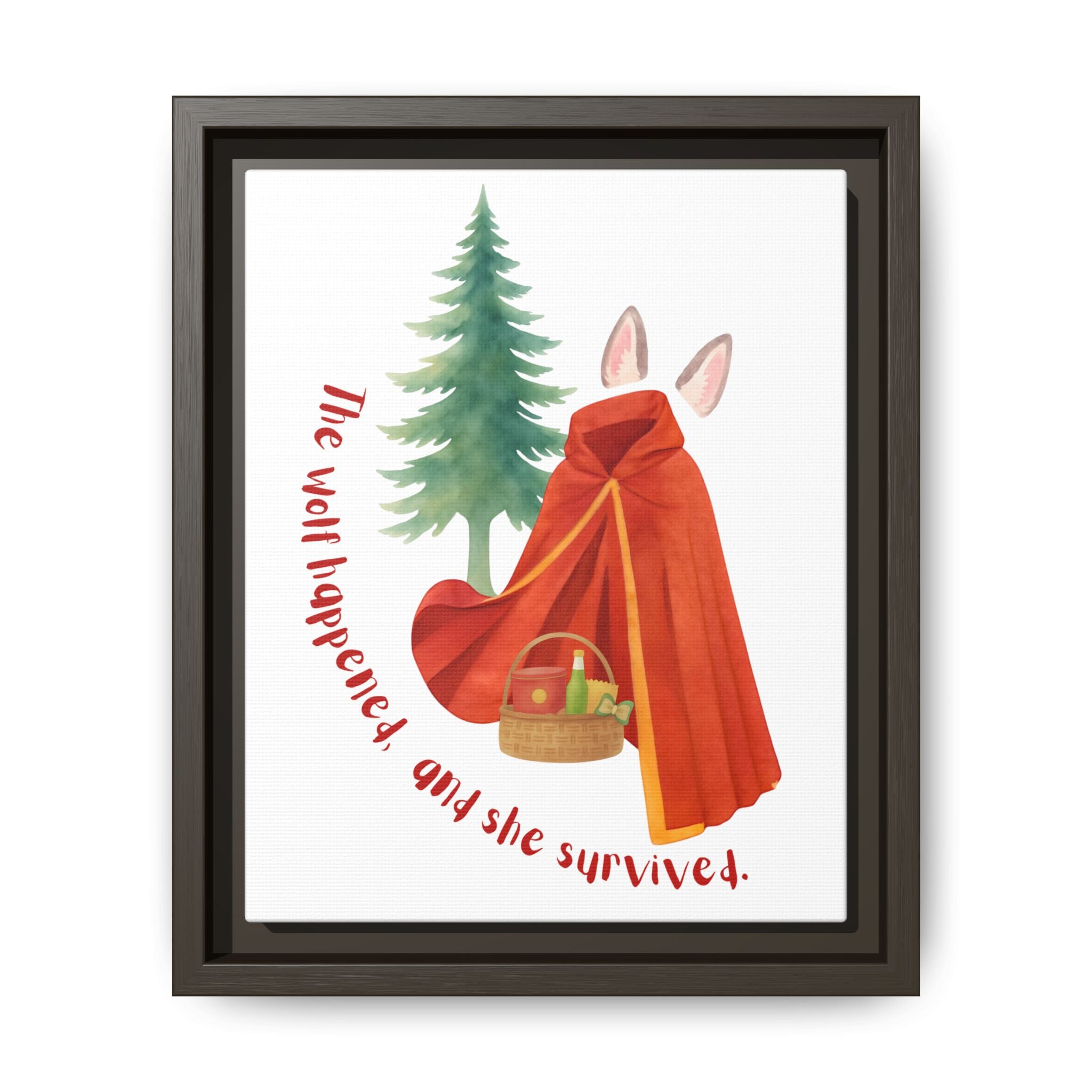 Red's Survival Matte Canvas, Framed (Multi-color)