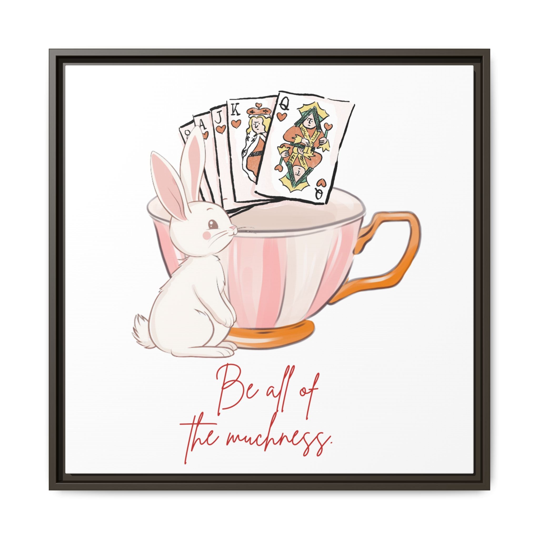 Alice's Muchness Matte Canvas, Framed (Multi-color)