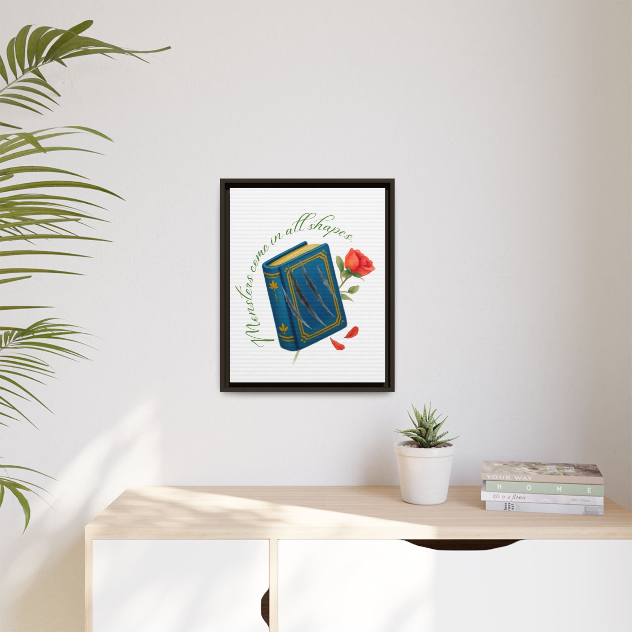 Belle's Monsters Matte Canvas, Framed (Multi-color)