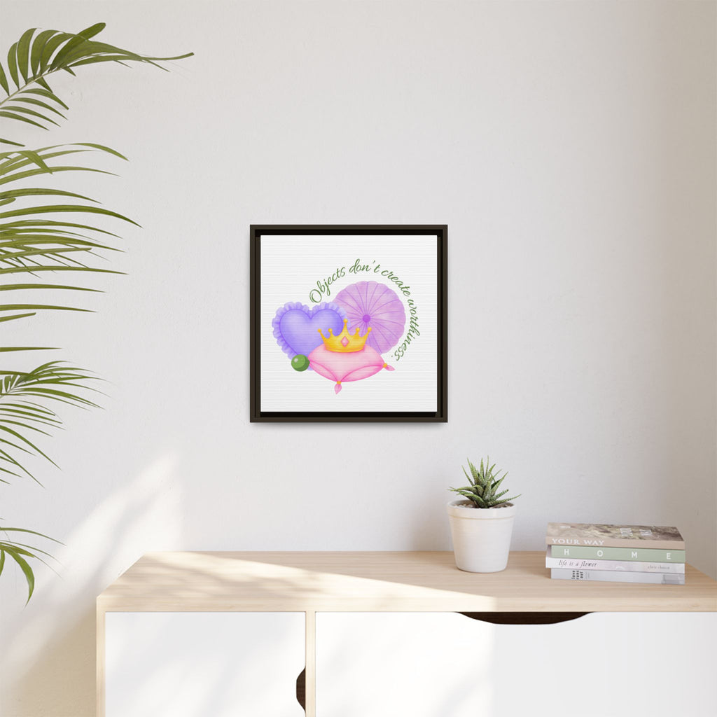 Princess Pea's Worth Matte Canvas, Framed (Multi-color)