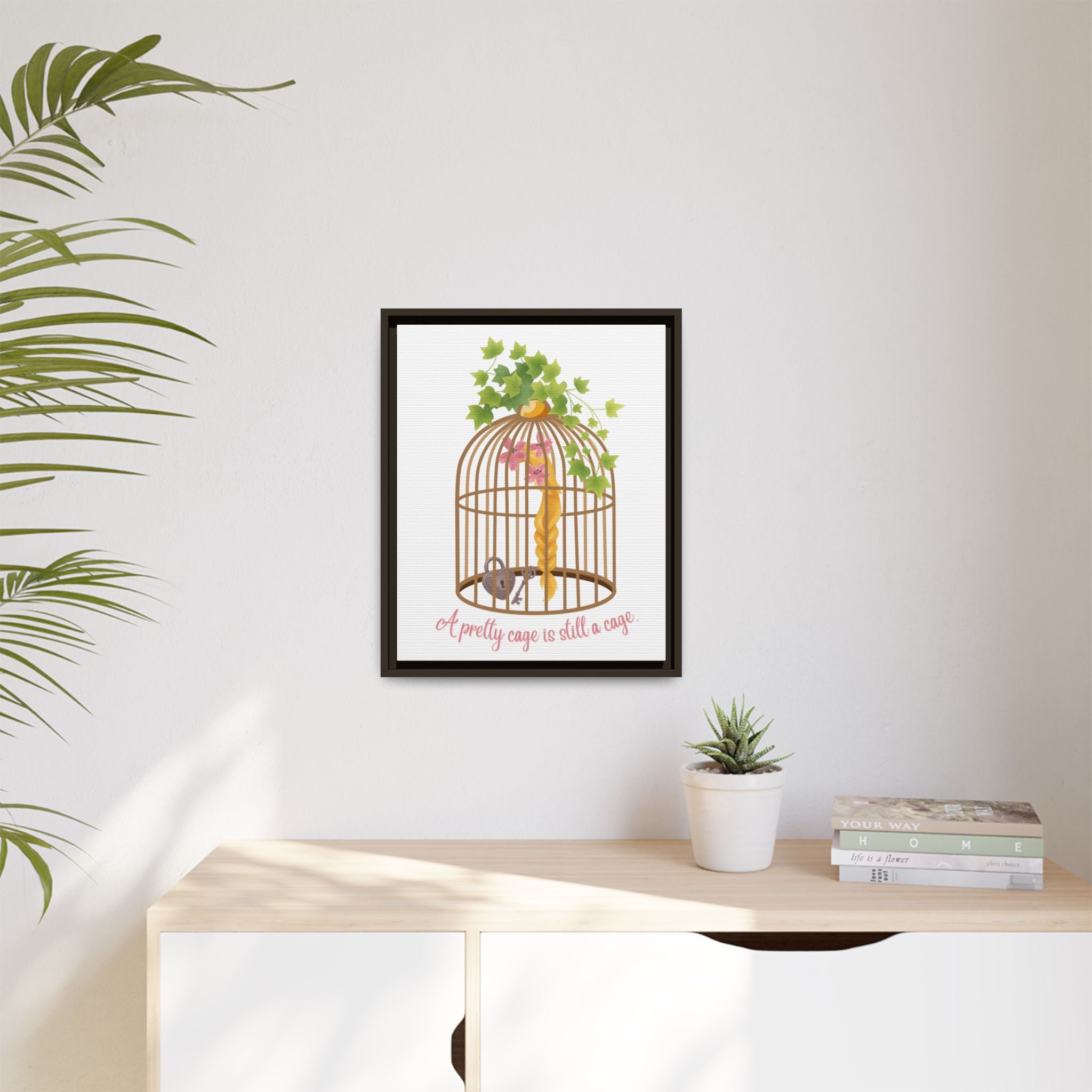 Rapunzel's Cage Matte Canvas, Framed (Multi-color)