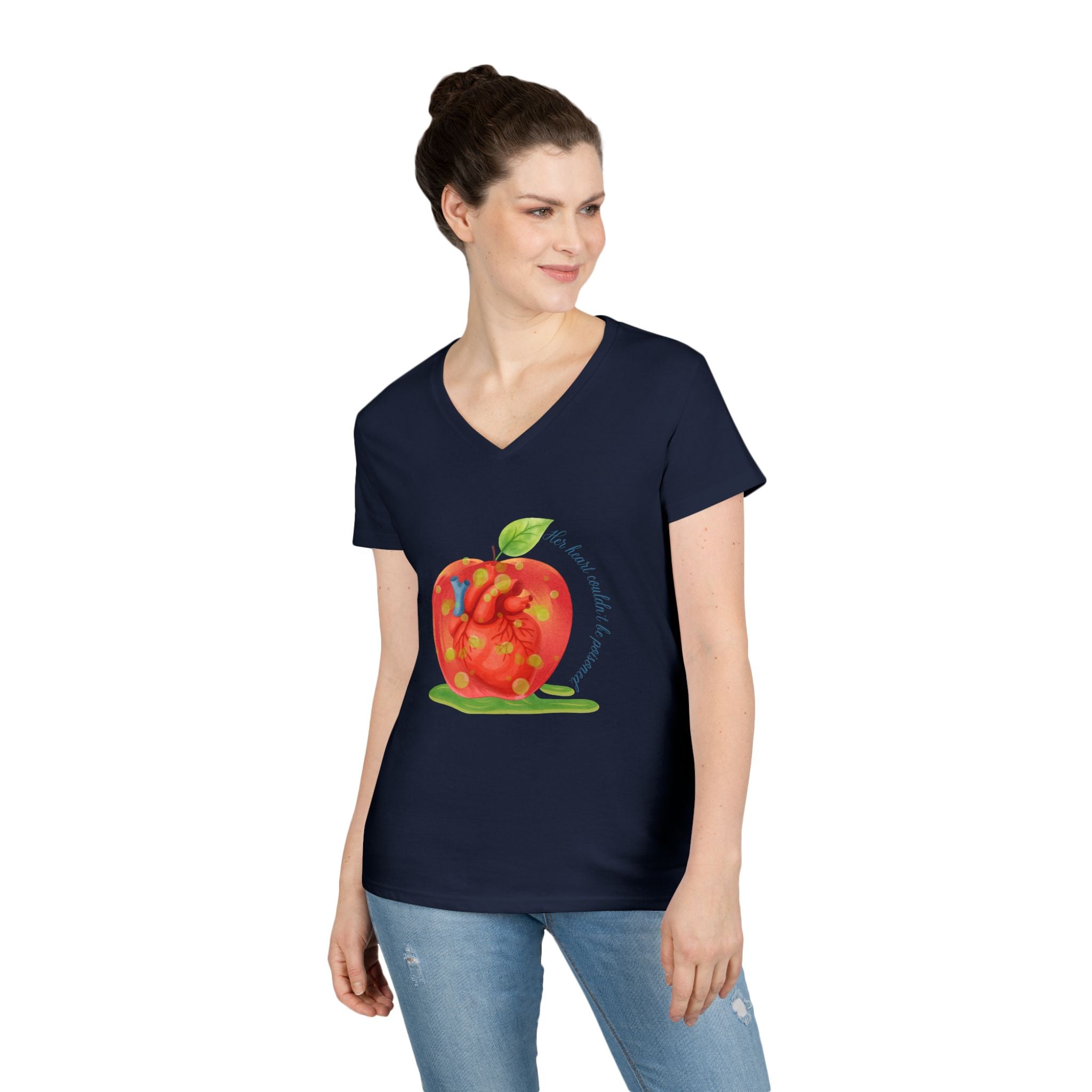 Snow White's Heart V-Neck T-Shirt