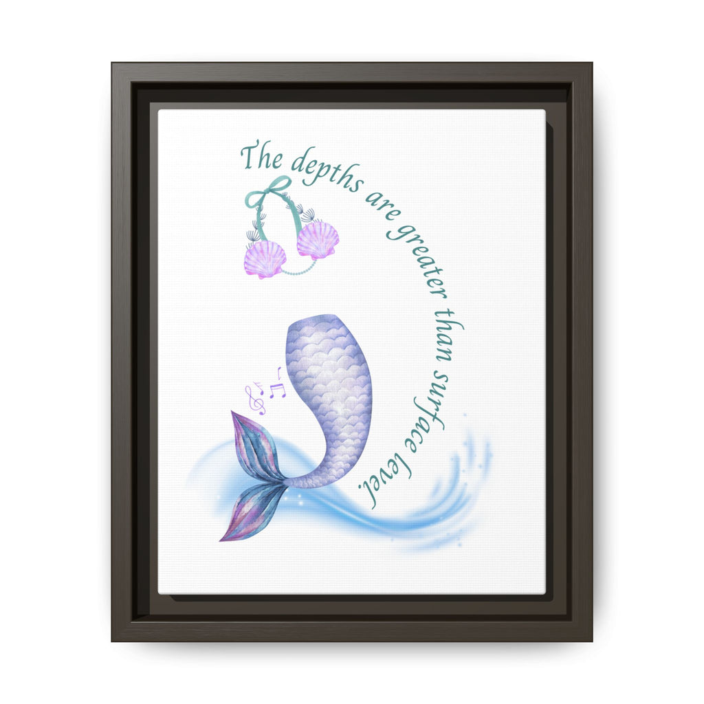 Little Mermaid's Depth Matte Canvas, Framed (Multi-color)