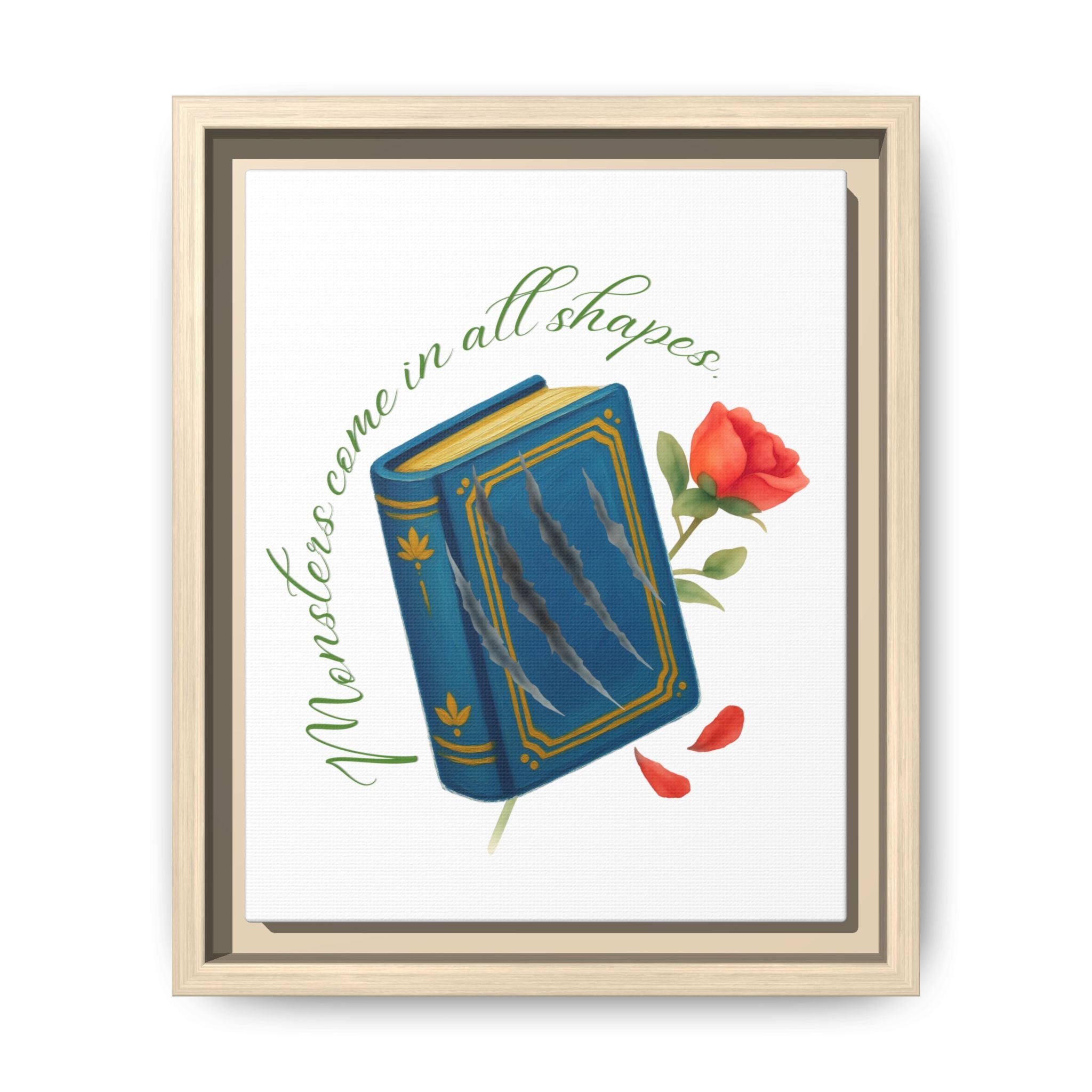 Belle's Monsters Matte Canvas, Framed (Multi-color)